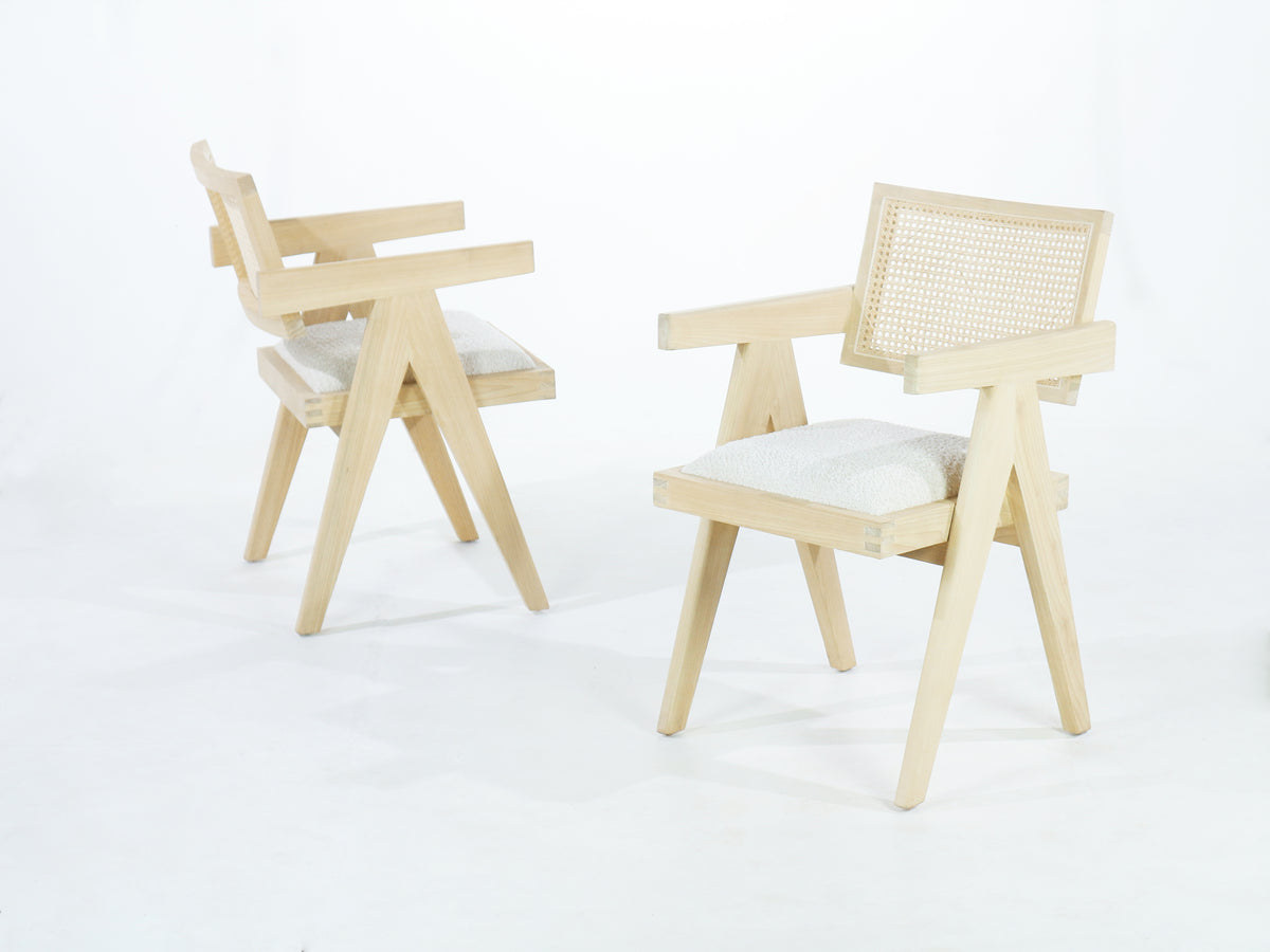 Upholstered Jeanneret Dining or Office Chair