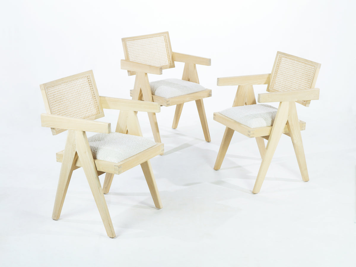 Upholstered Jeanneret Dining or Office Chair