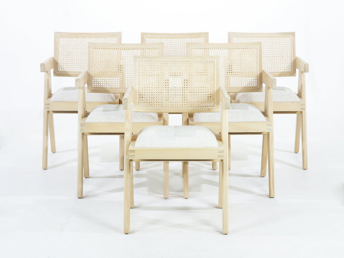 Upholstered Jeanneret Dining or Office Chair