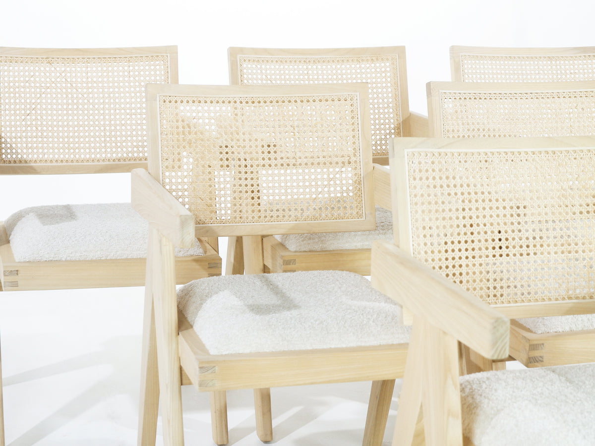 Upholstered Jeanneret Dining or Office Chair