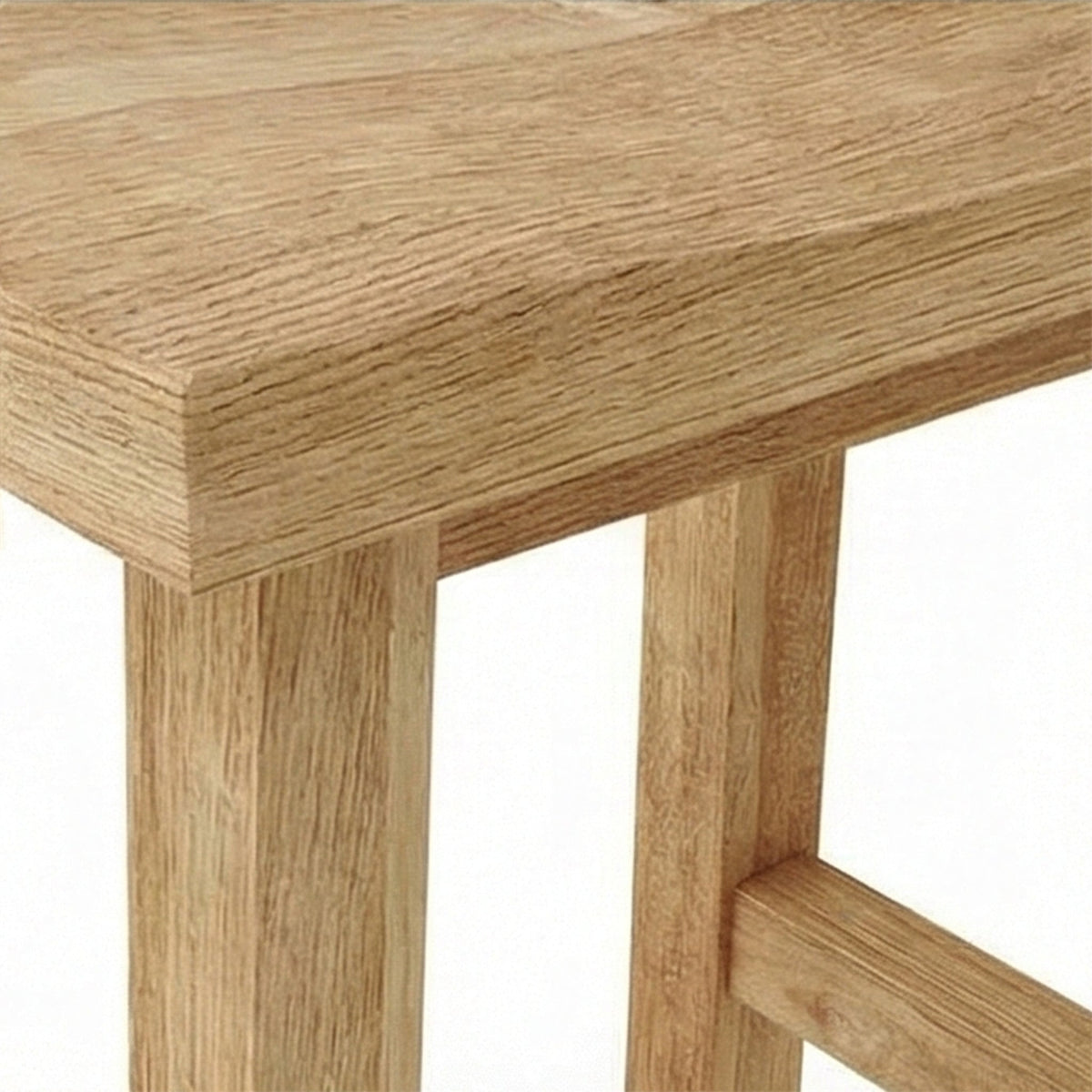 Aimee Rectangle Backless Teak Outdoor Bar Stool