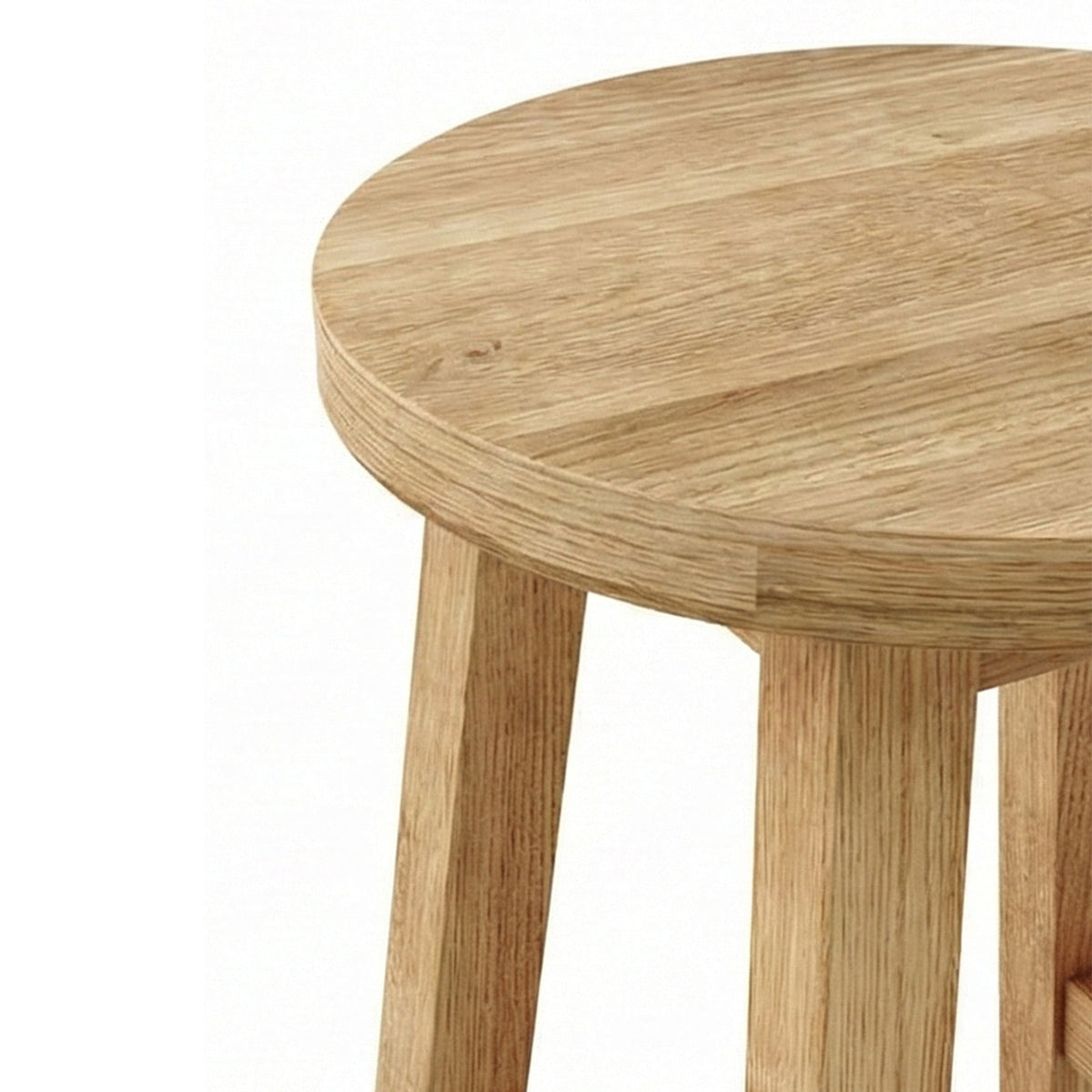 Aimee Round Backless Teak Outdoor Bar Stool