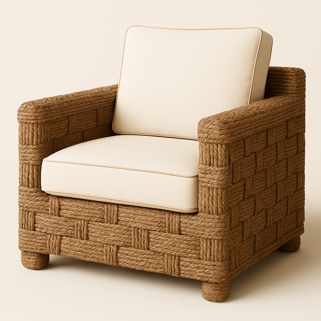 Baxter Rattan Woven Accent Chair