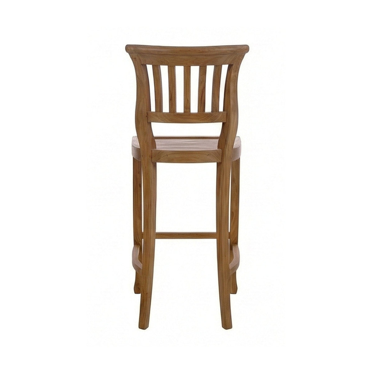 Benoit Armless Teak Outdoor Bar Stool