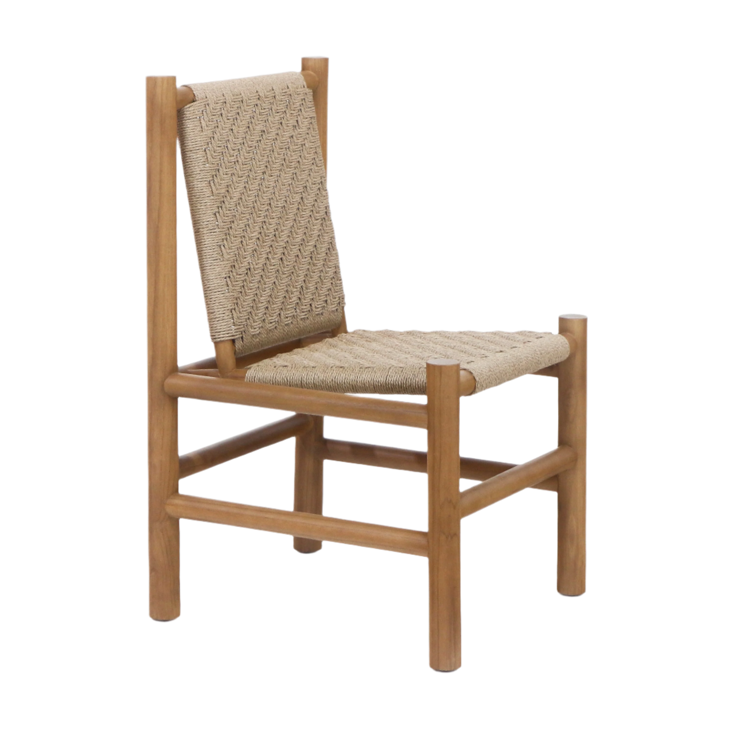 Spyros Teak & Polypropylene Woven Dining Chair - NUEMA