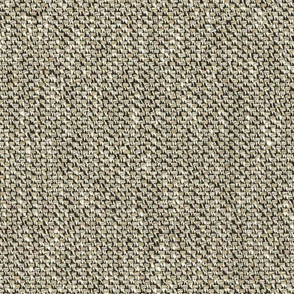 Close-up of neutral beige woven upholstery fabric showing a textured basket-weave pattern, 25% cotton and 75% polyester blend suitable for sofa upholstery.
