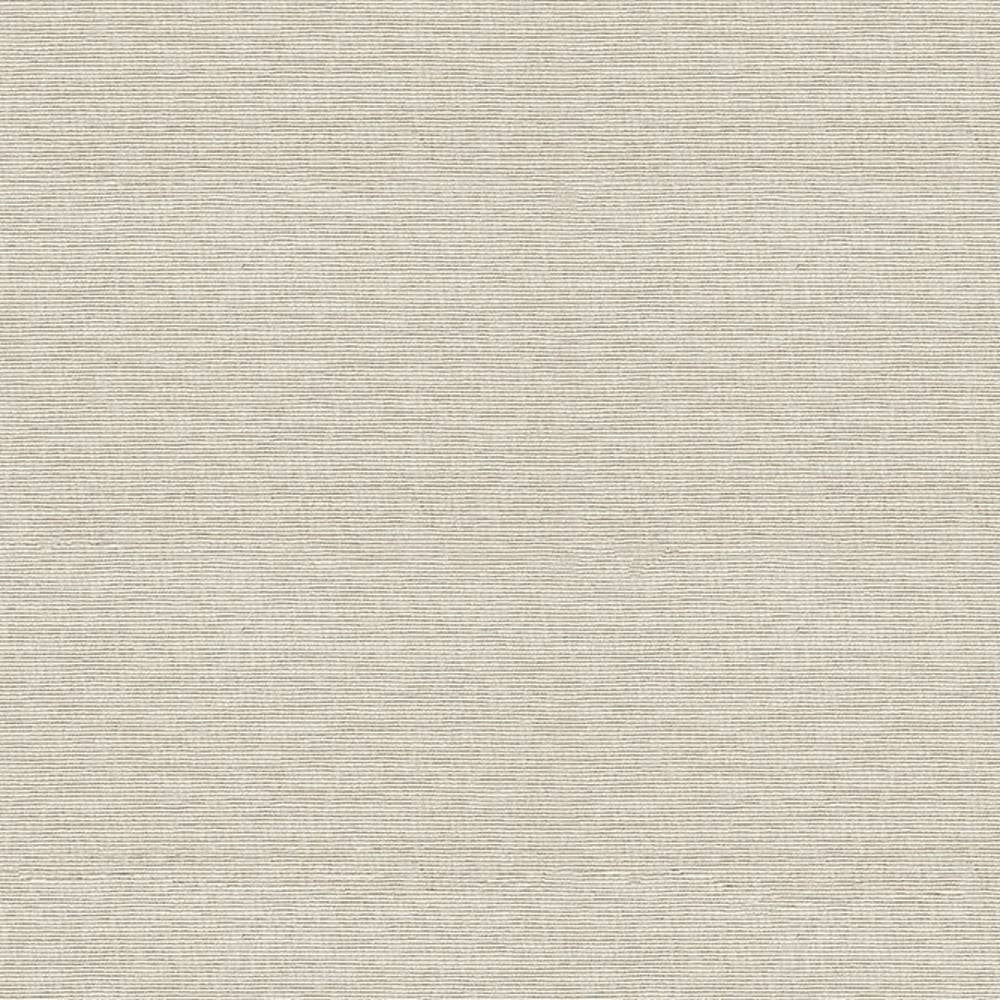 Close-up of beige-cream 100% polyester upholstery fabric showing a subtle horizontal ribbed weave, neutral tone ideal for sofas and indoor upholstery.