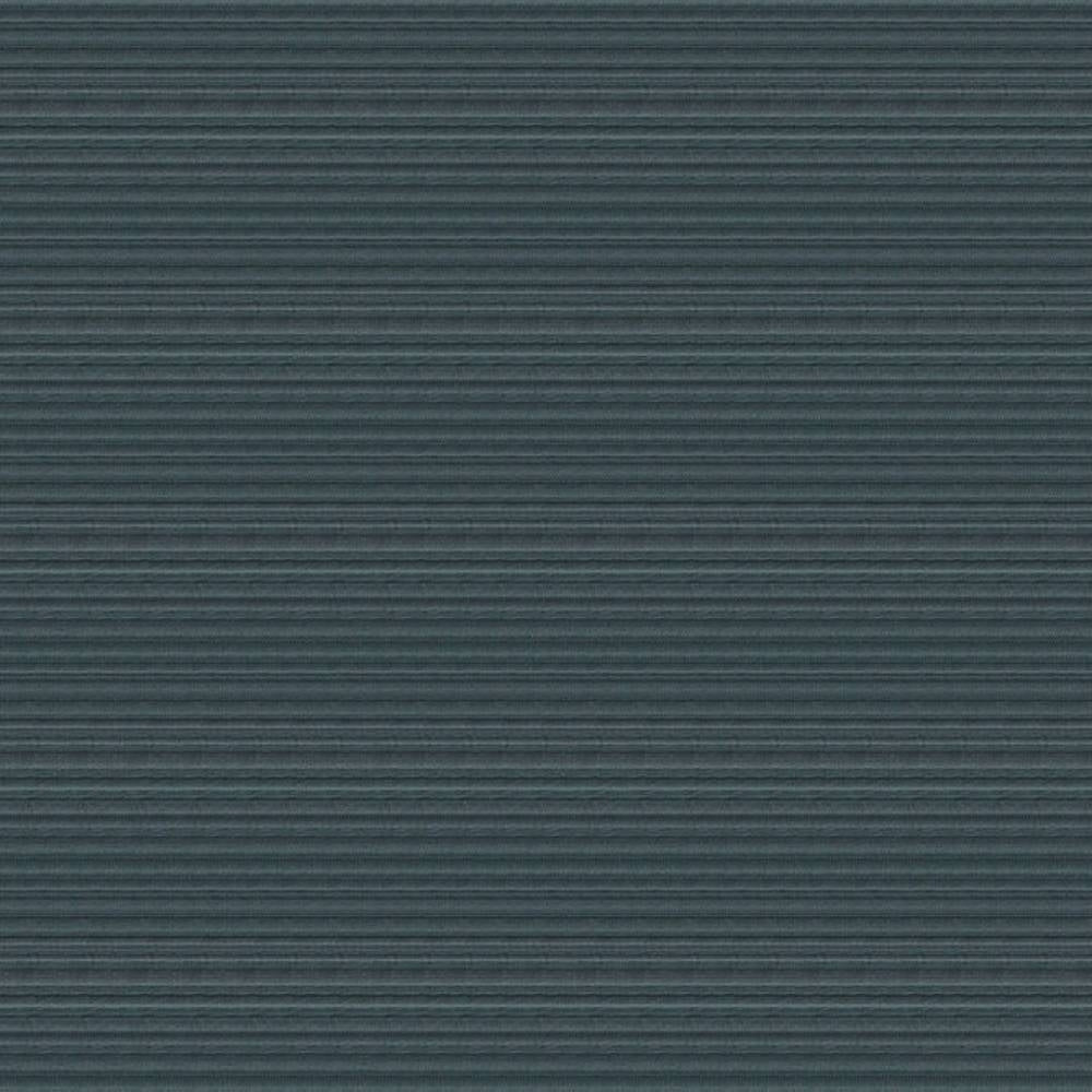 Close-up swatch of dark teal ribbed 100% polyester upholstery fabric showing fine horizontal texture, modern/contemporary look suitable for sofas.