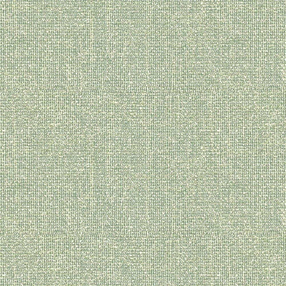 Close-up of light sage green woven upholstery fabric in 100% polyester showing a subtle heathered texture, presented as a sofa fabric sample.