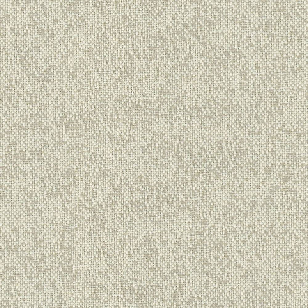Close-up of beige cream woven upholstery fabric showing tight neutral texture; 100% polyester suitable for contemporary sofas and indoor seating.