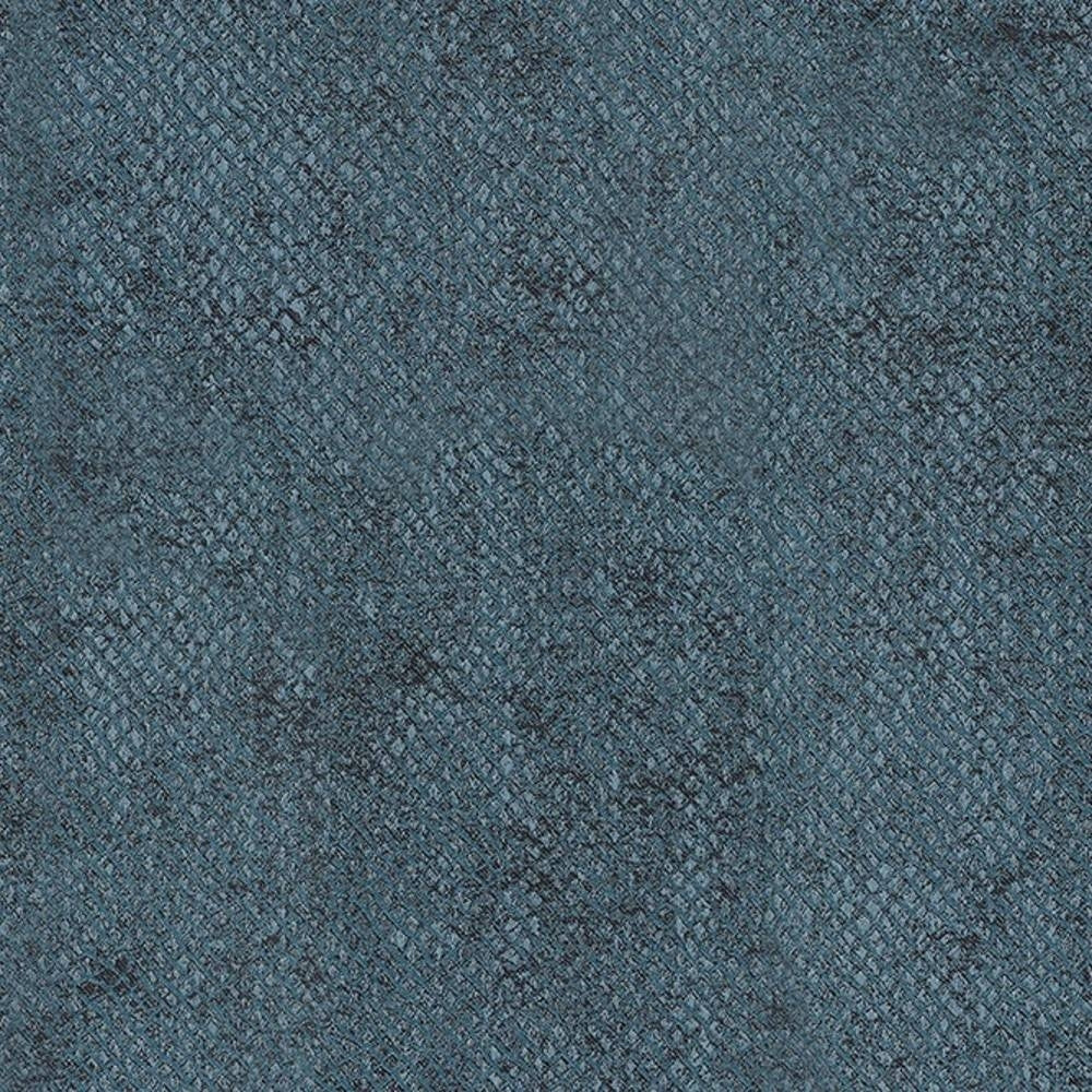 Close-up of a teal-blue woven curtain fabric (70% polyester, 30% cotton) showing a small diamond-like texture and subtle mottled shading, ideal for contemporary drapery or upholstery.