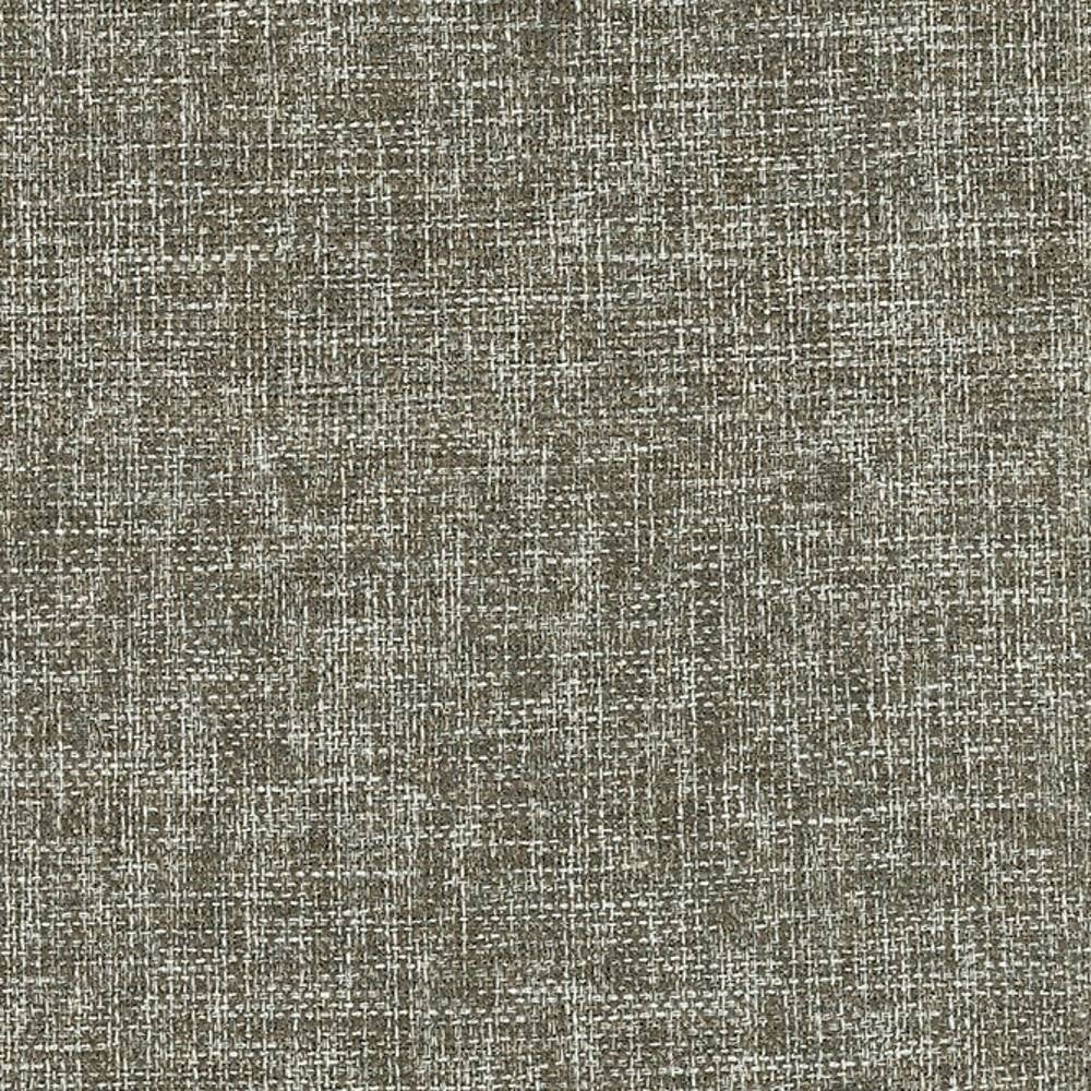 Close-up of gray neutral woven upholstery fabric in 100% polyester showing a textured crosshatch weave, ideal for contemporary sofas and indoor upholstery.