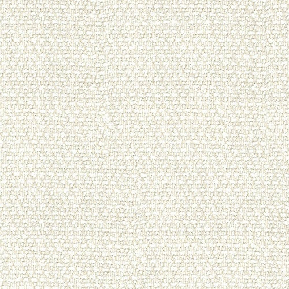 Close-up of cream white boucle upholstery fabric showing a tight, looped texture, 100% polyester performance fabric suitable for contemporary sofas.