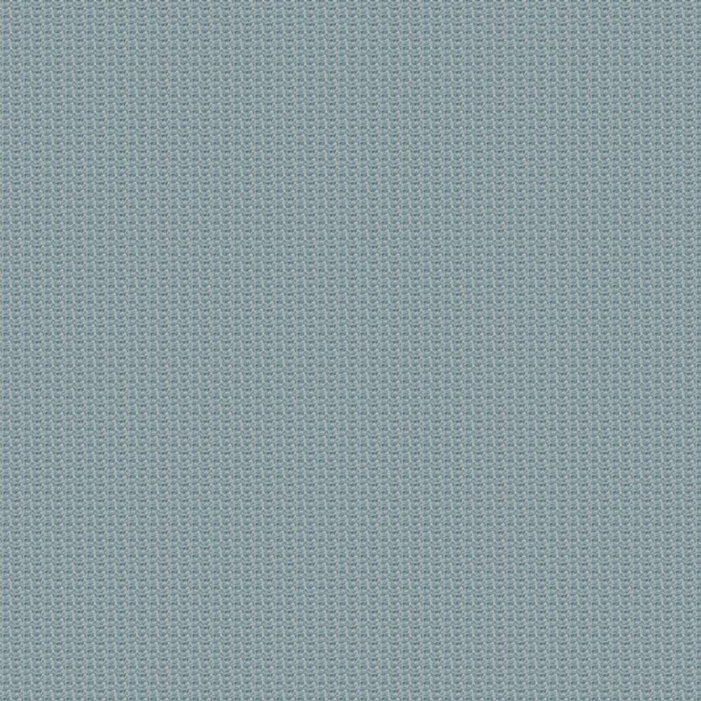 Close-up of light gray-green woven upholstery fabric showing a small textured waffle weave; 100% polyester for indoor sofas.