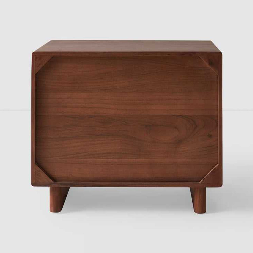 Lapu Brown Hand Woven 2 Drawer Nightstand