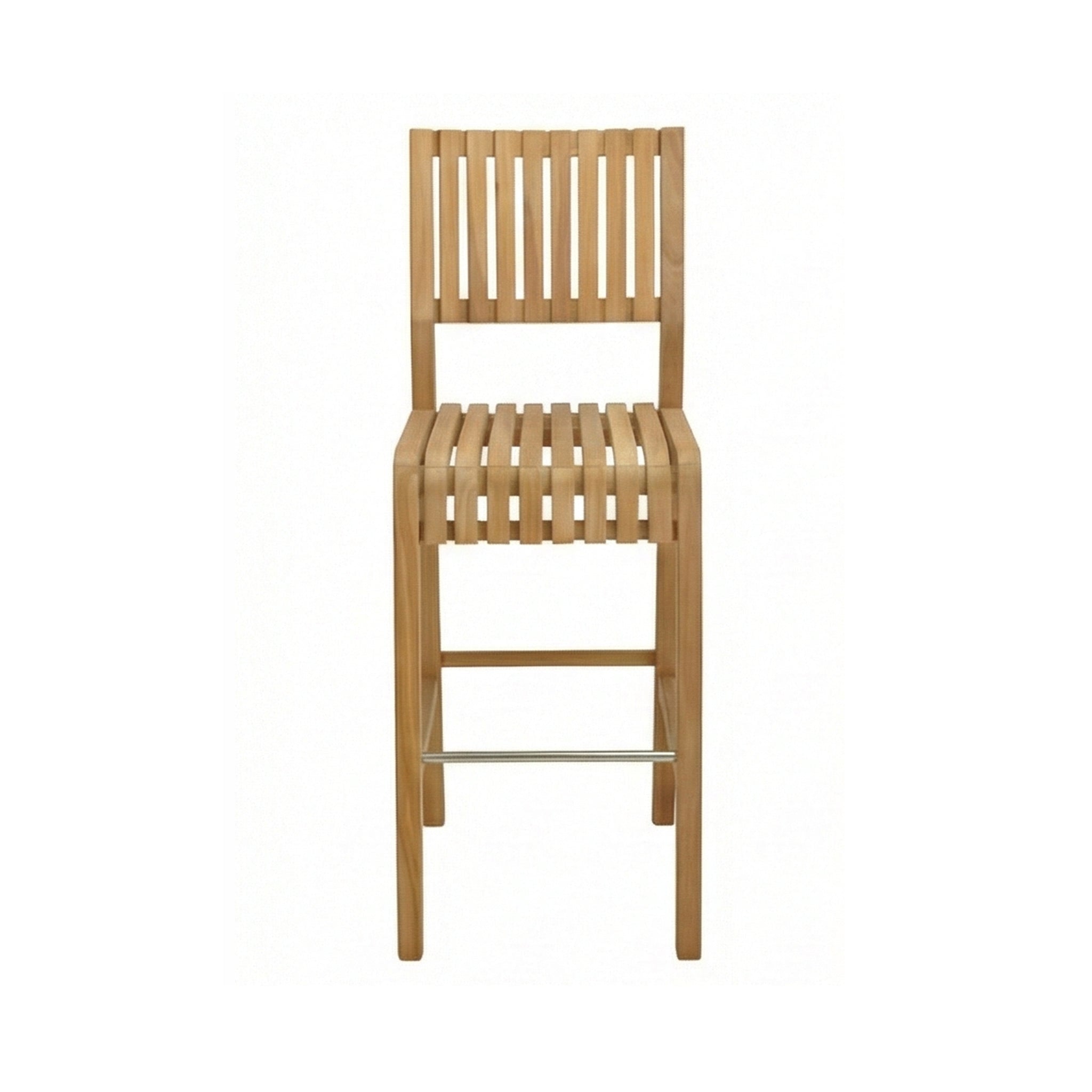Maxime Armless Teak Outdoor Bar Stool