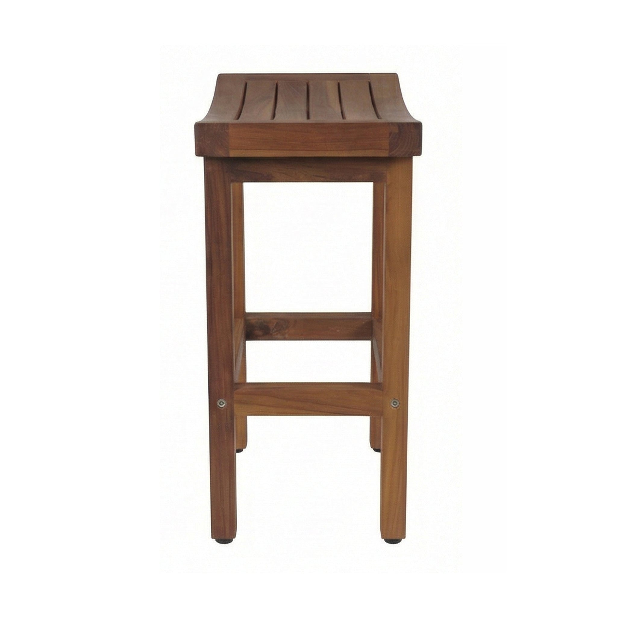 Quentin Backless Teak Outdoor Bar Stool