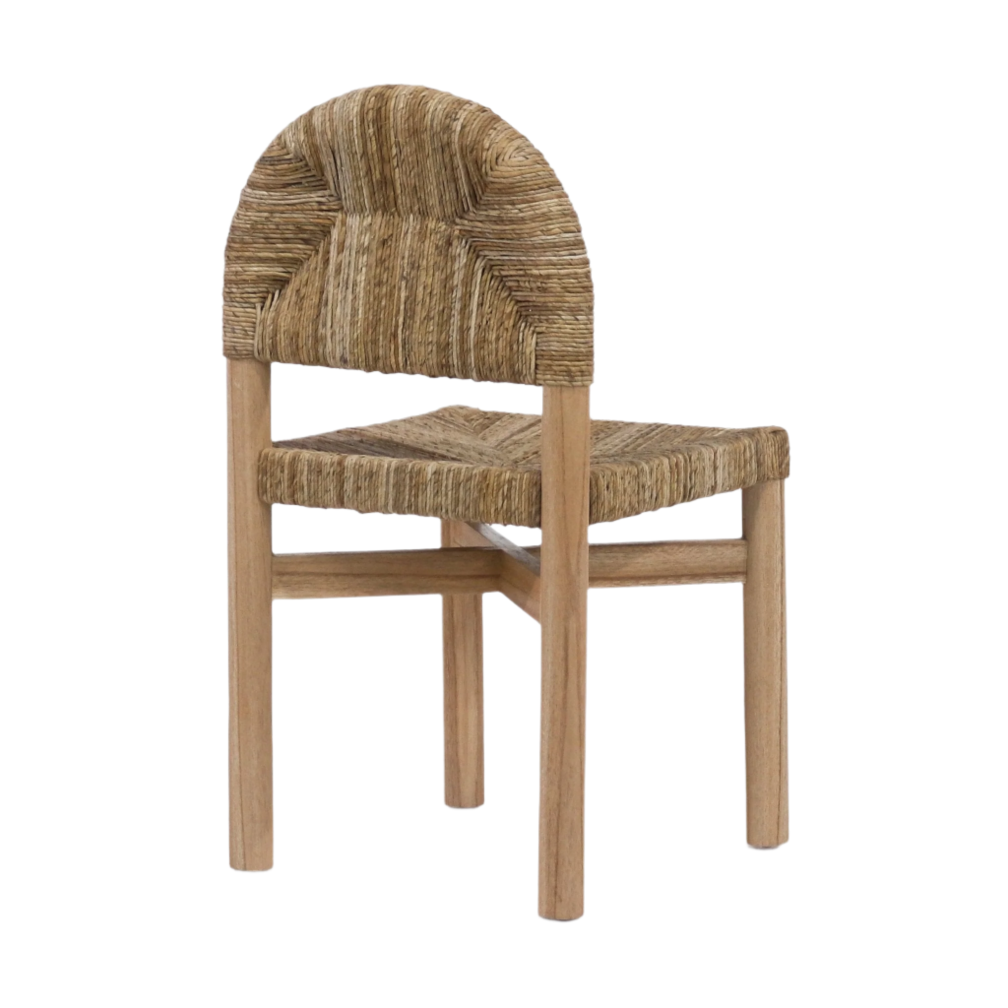Sarande Dining Chair In Teak And Seagrass - NUEMA