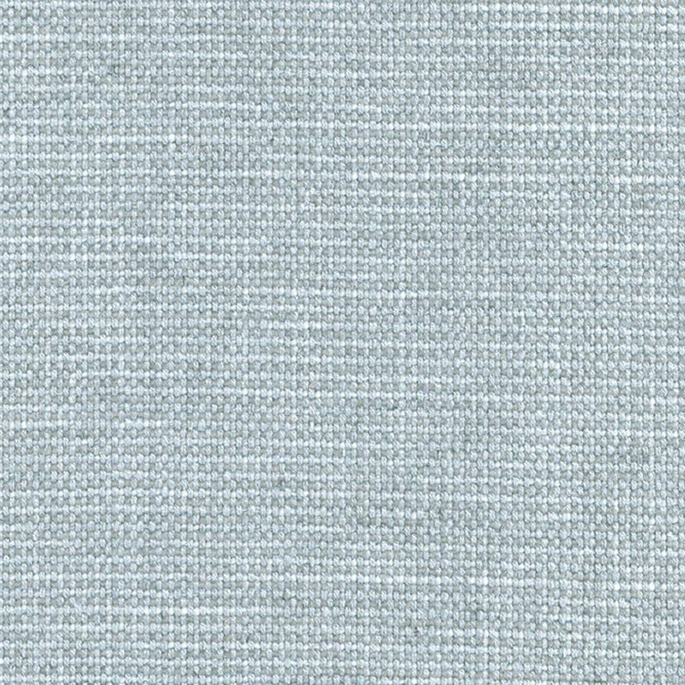 Close-up of a pale neutral woven upholstery fabric for sofas, showing a small-scale basketweave texture in a light ivory-gray tone, made from a blend of wool, linen, viscose, acrylic and polyester.