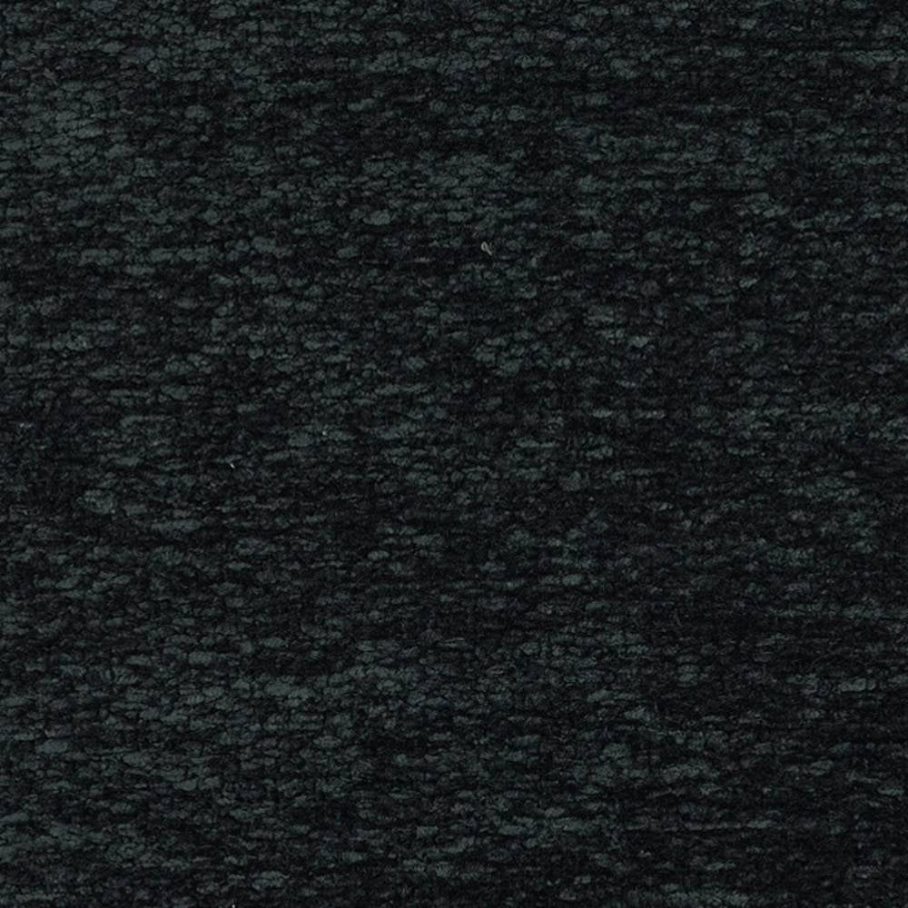 Close-up of dark charcoal bouclé upholstery fabric showing a nubby, looped texture; heavy-duty 87% polyester, 6% linen, 7% rayon blend suitable for indoor sofa upholstery.