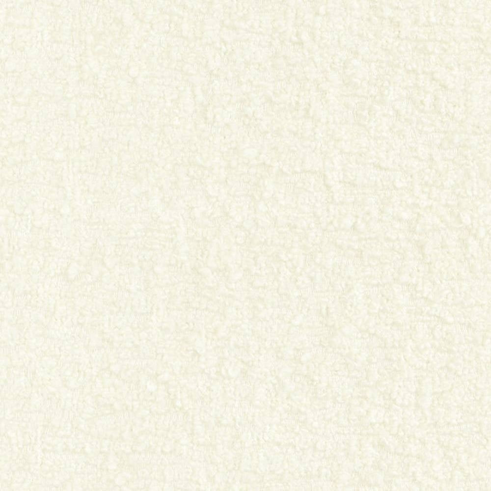 Close-up of cream contemporary upholstery fabric showing a soft, slightly nubby texture; 30% wool, 51% acrylic and 19% polyester blend designed for sofa use.