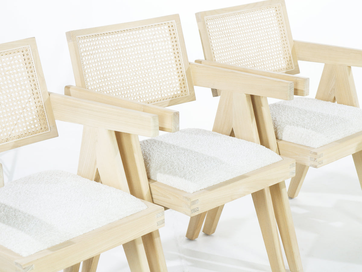 Upholstered Jeanneret Dining or Office Chair