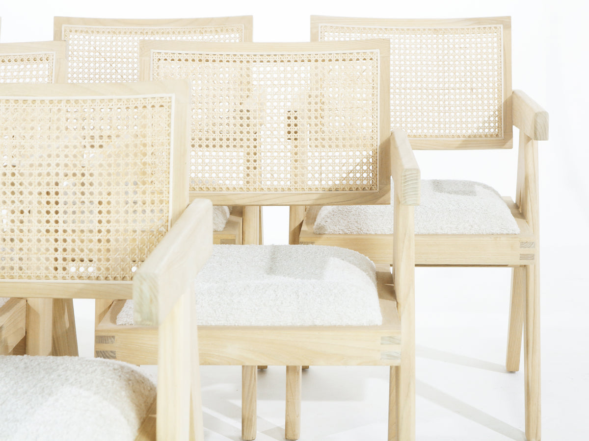 Upholstered Jeanneret Dining or Office Chair