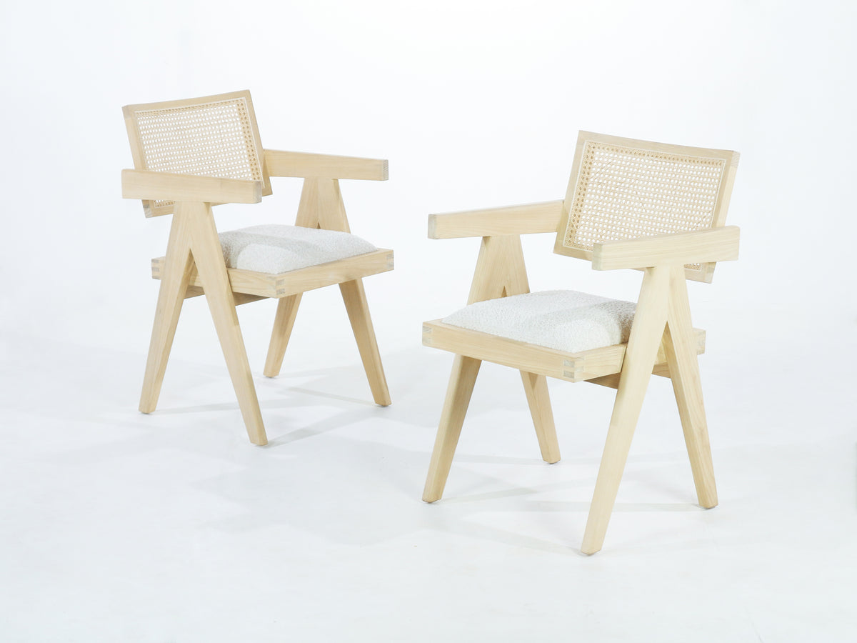 Upholstered Jeanneret Dining or Office Chair