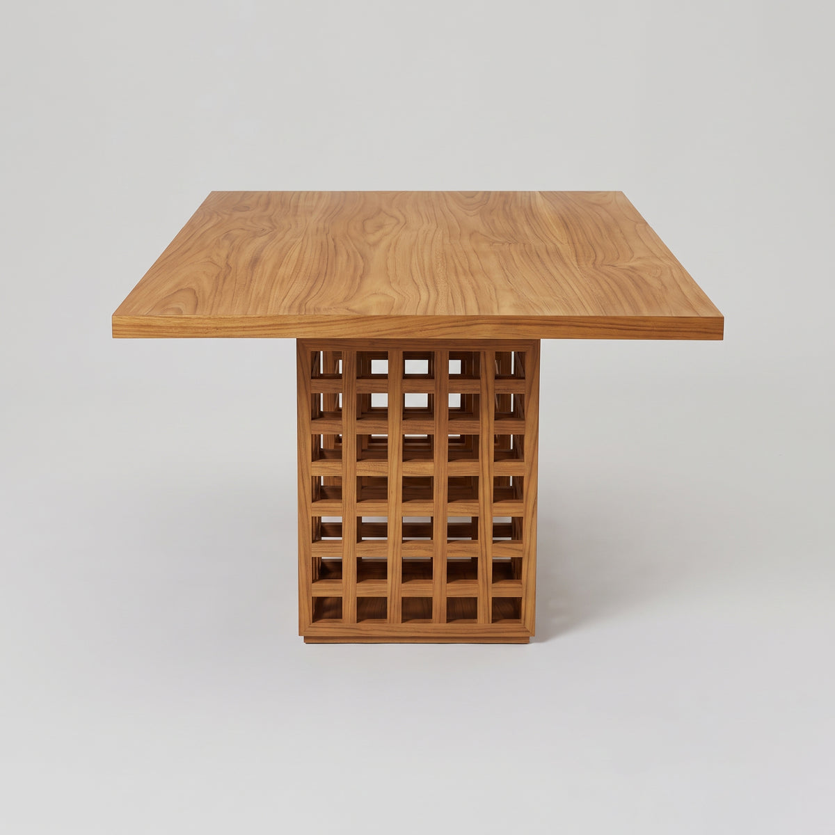 The Bee Hive Box Table in Teak Natural