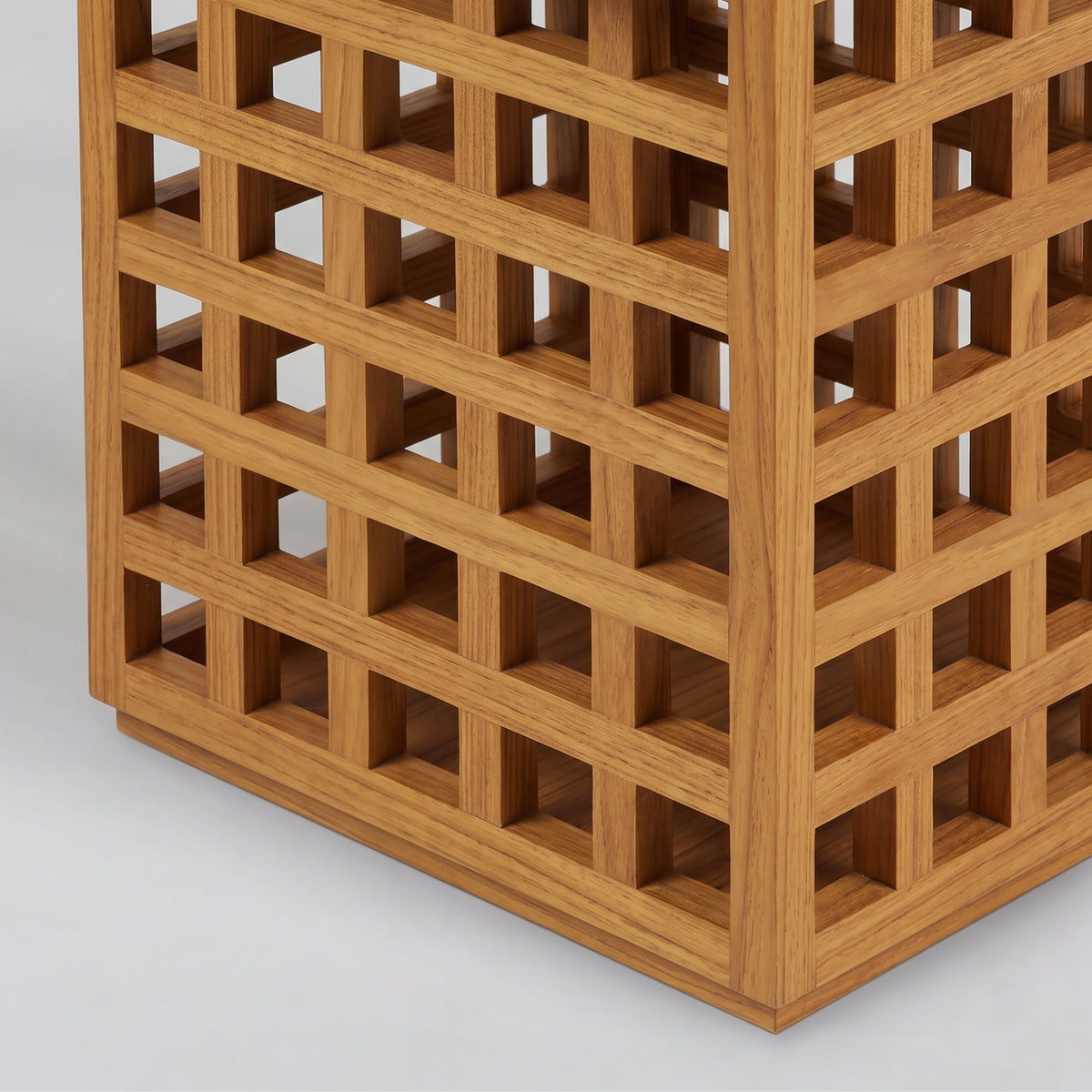 The Bee Hive Box Table in Teak Natural