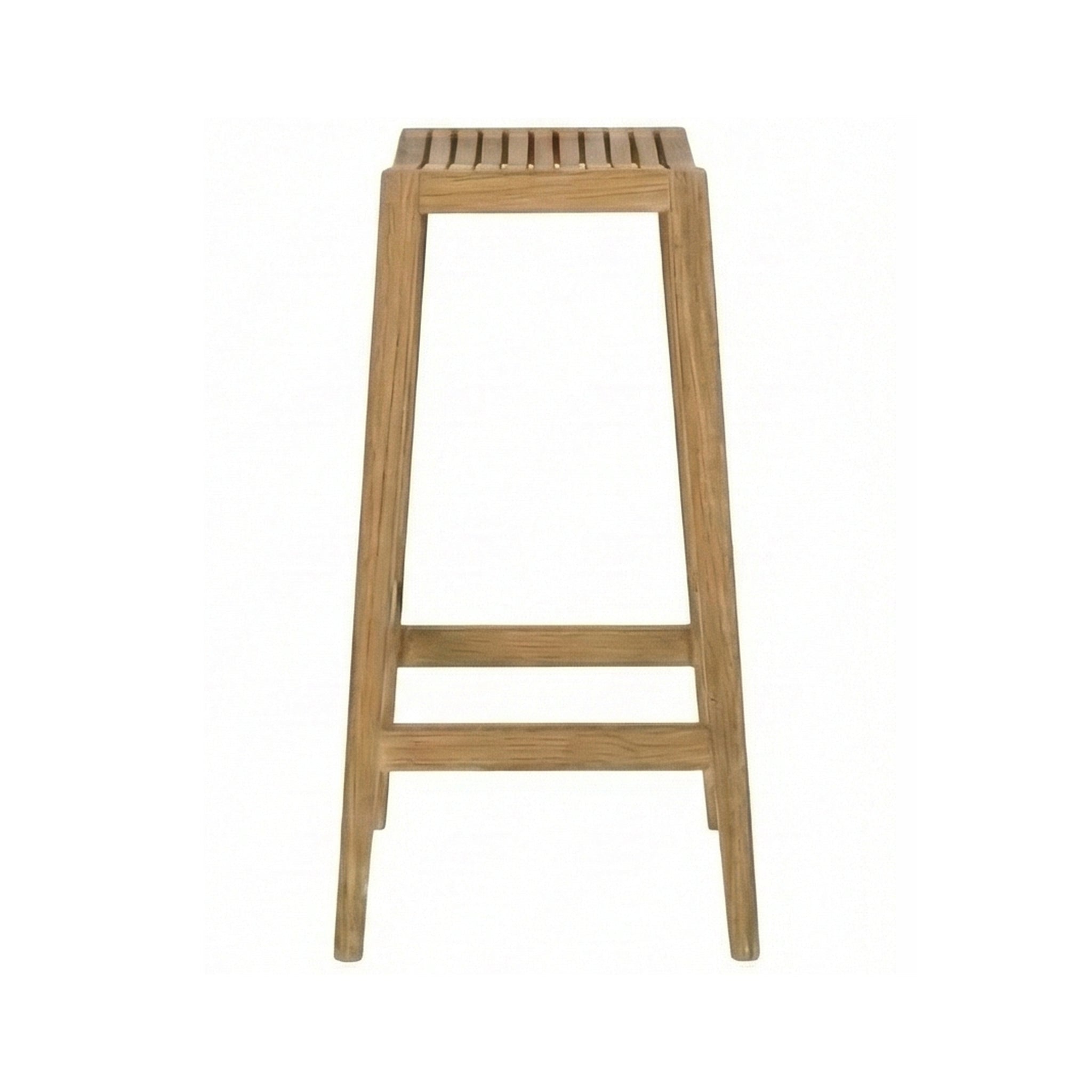 Baptiste Backless Teak Outdoor Bar Stool