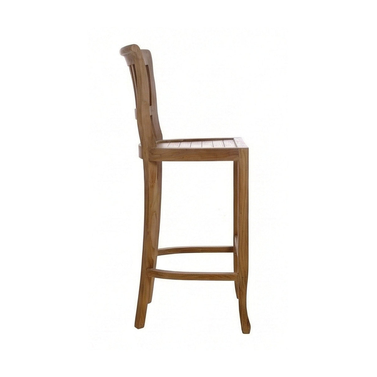 Benoit Armless Teak Outdoor Bar Stool
