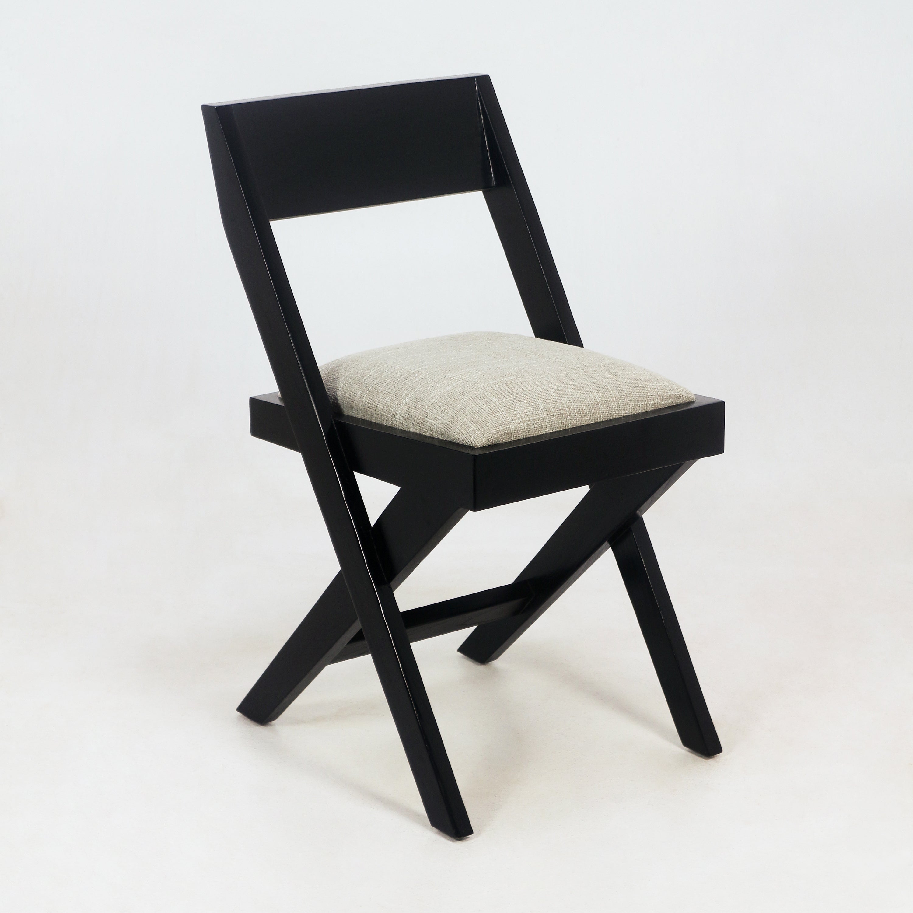 Black Jeanneret Inspired Library / Dining Chair - NUEMA