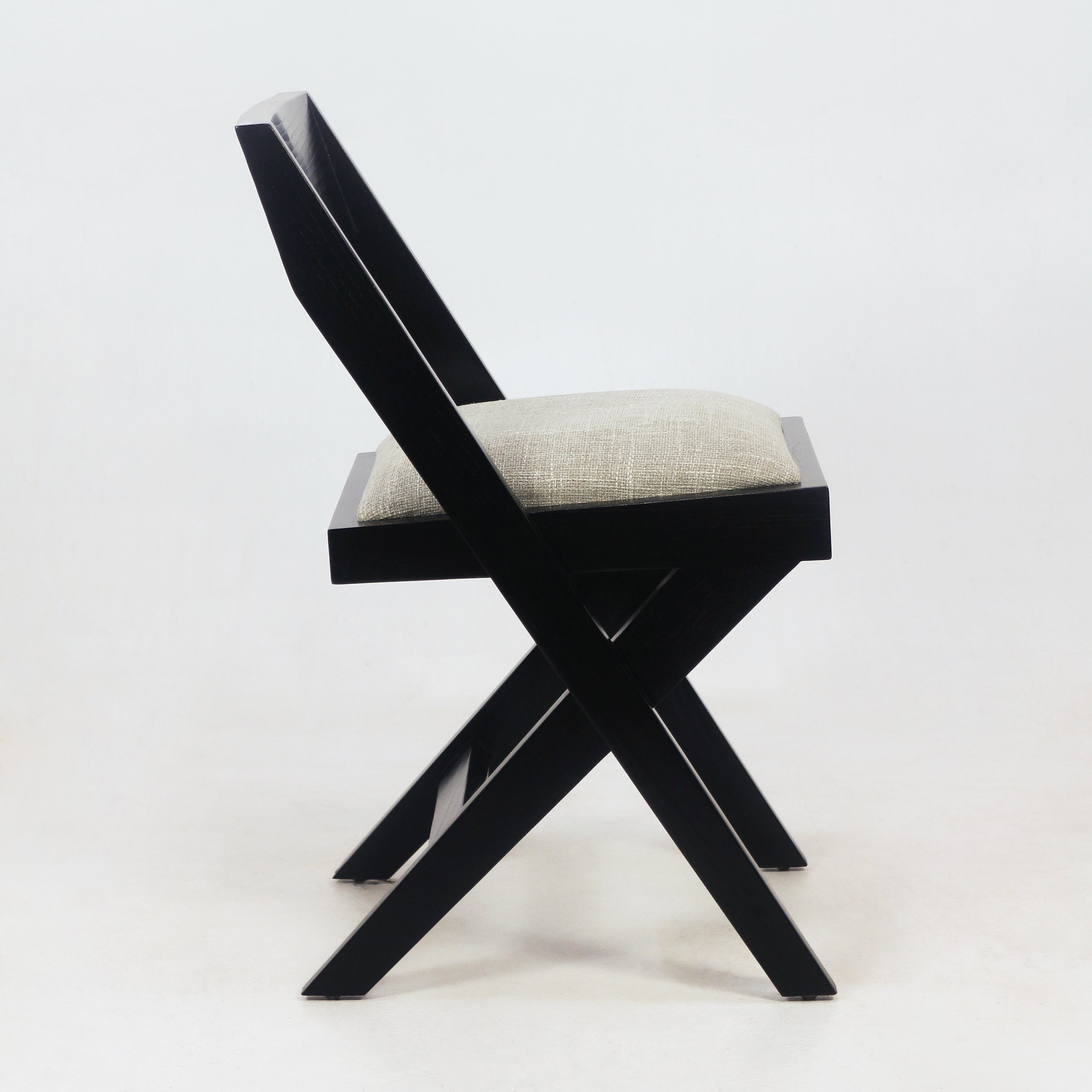 Black Jeanneret Inspired Library / Dining Chair - NUEMA