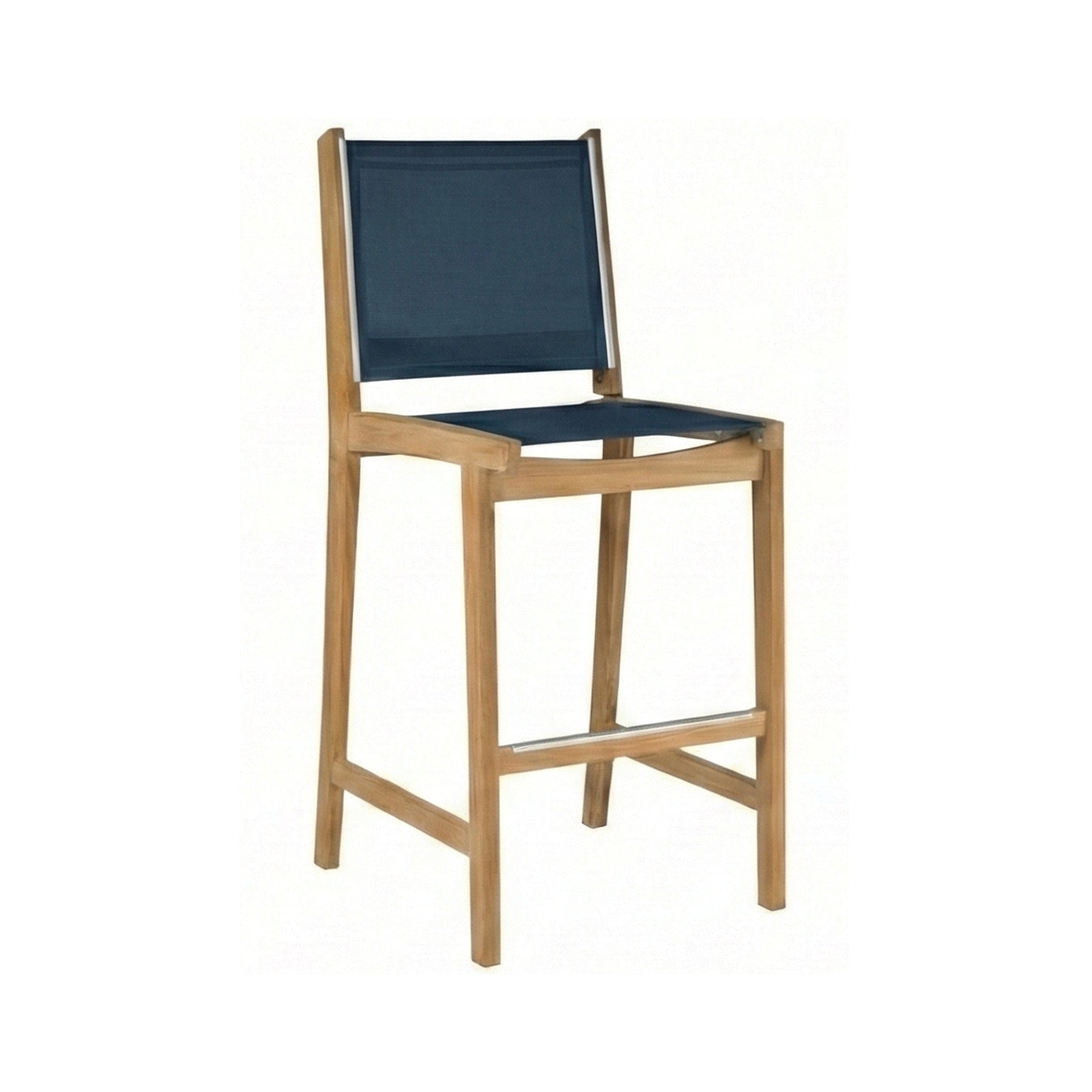 Clement Armless Teak Outdoor Bar Stool