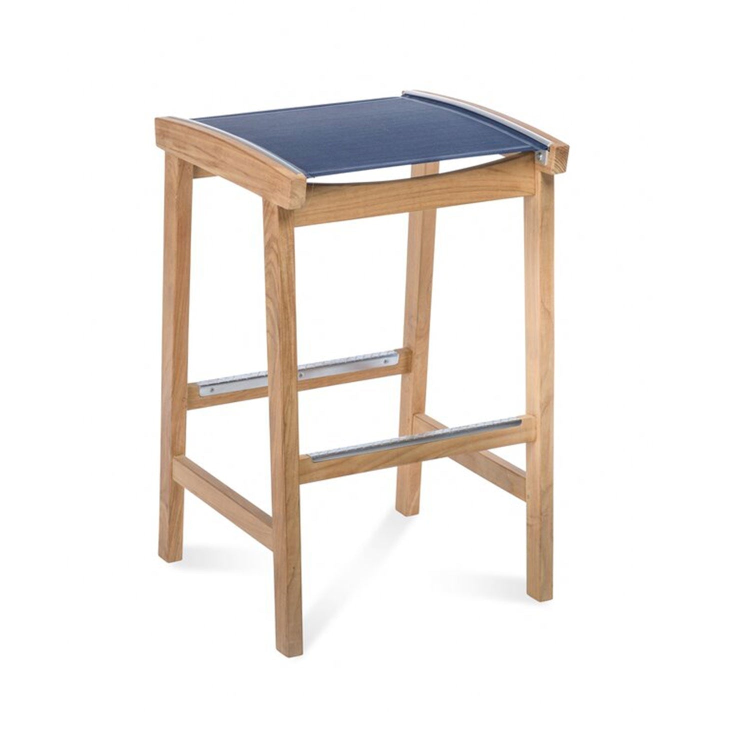 Clement Backless Teak Outdoor Bar Stool - NUEMA