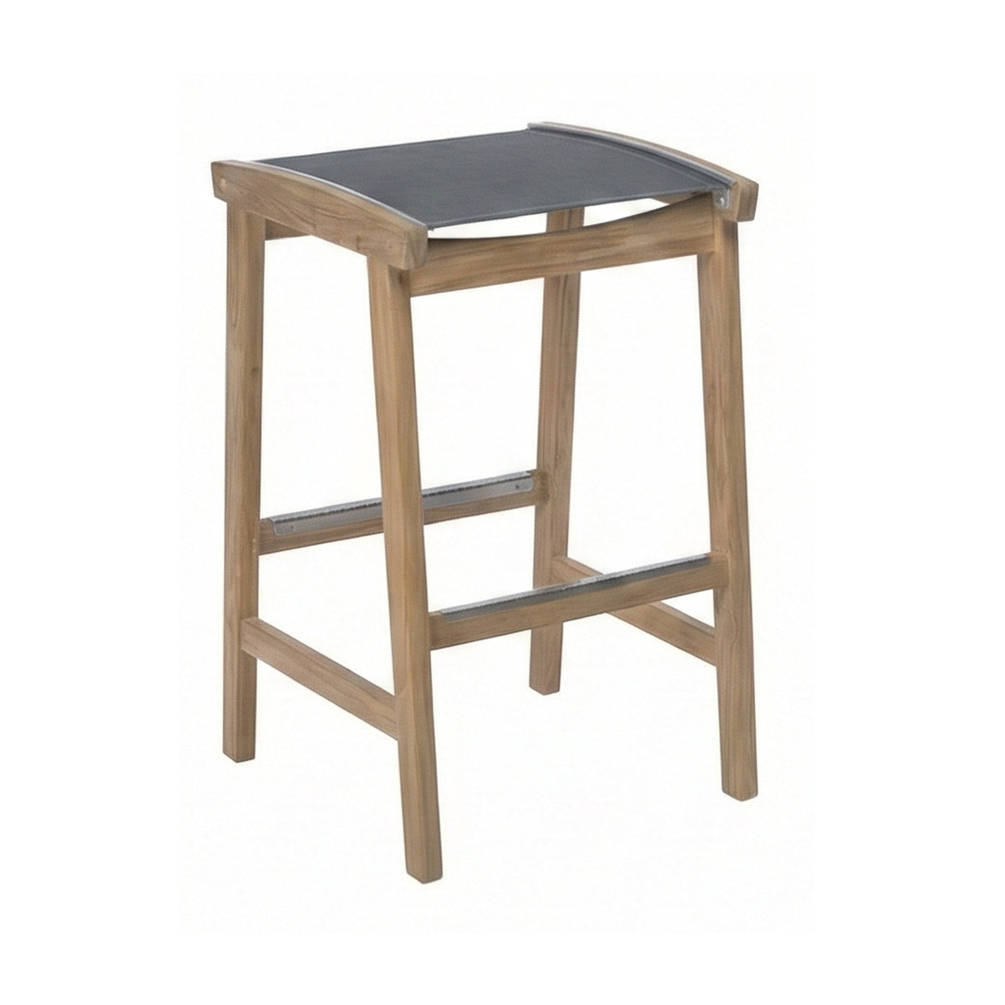 Clement Backless Teak Outdoor Bar Stool - NUEMA