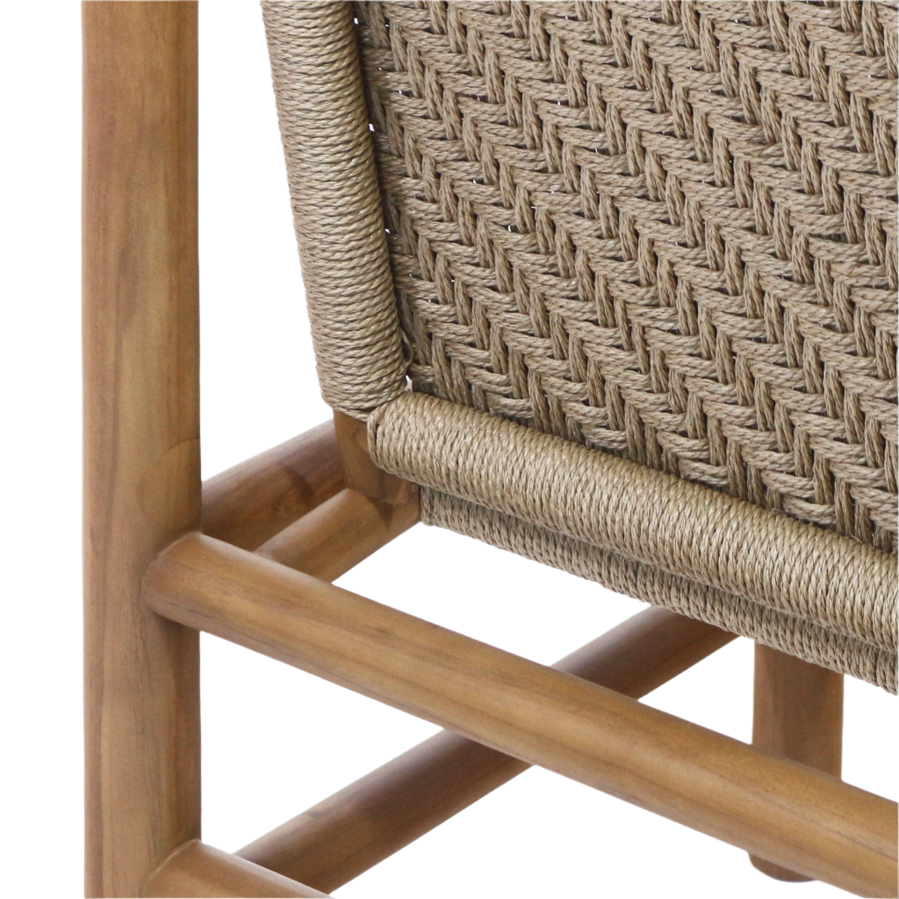 Spyros Teak & Polypropylene Woven Dining Chair - NUEMA