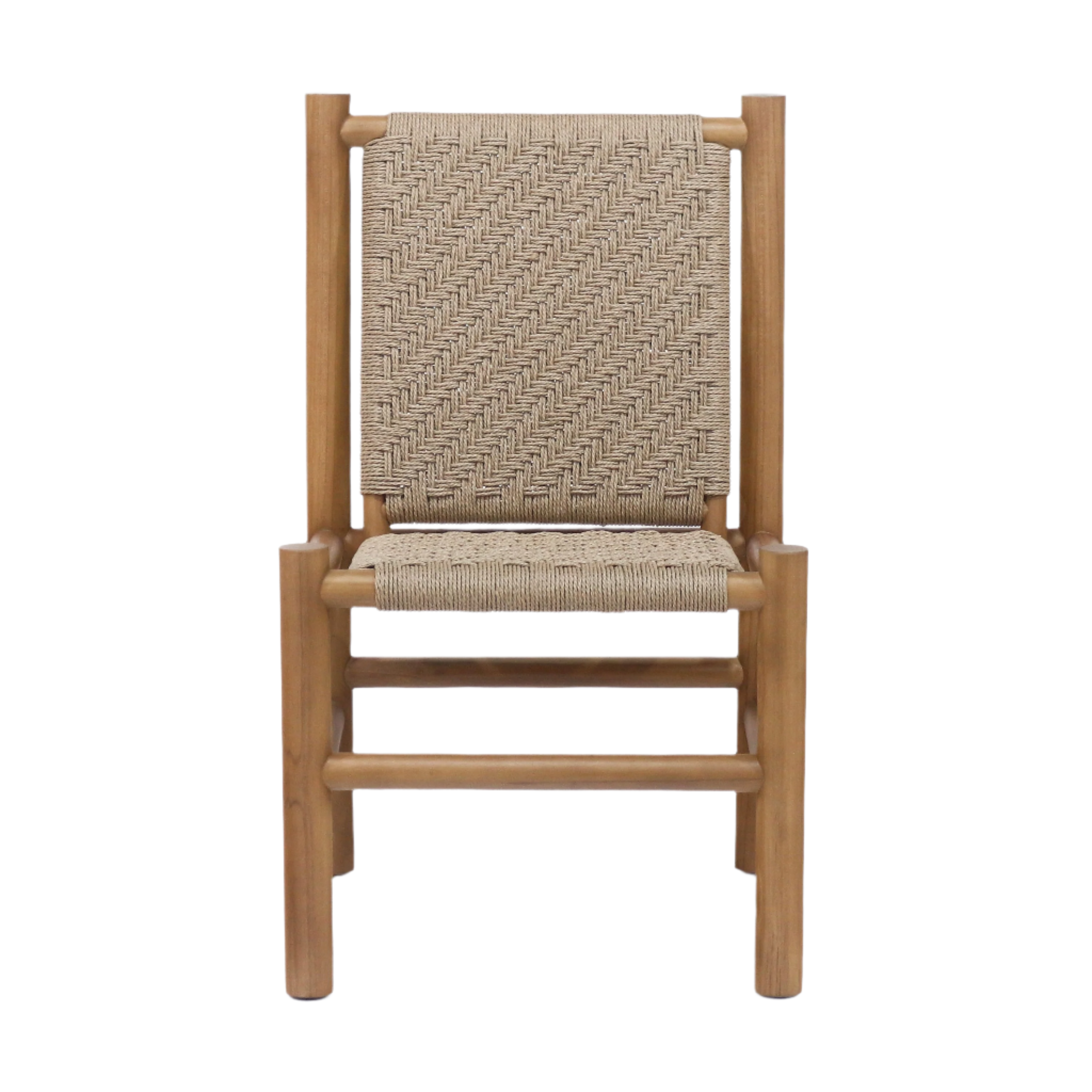 Spyros Teak & Polypropylene Woven Dining Chair - NUEMA