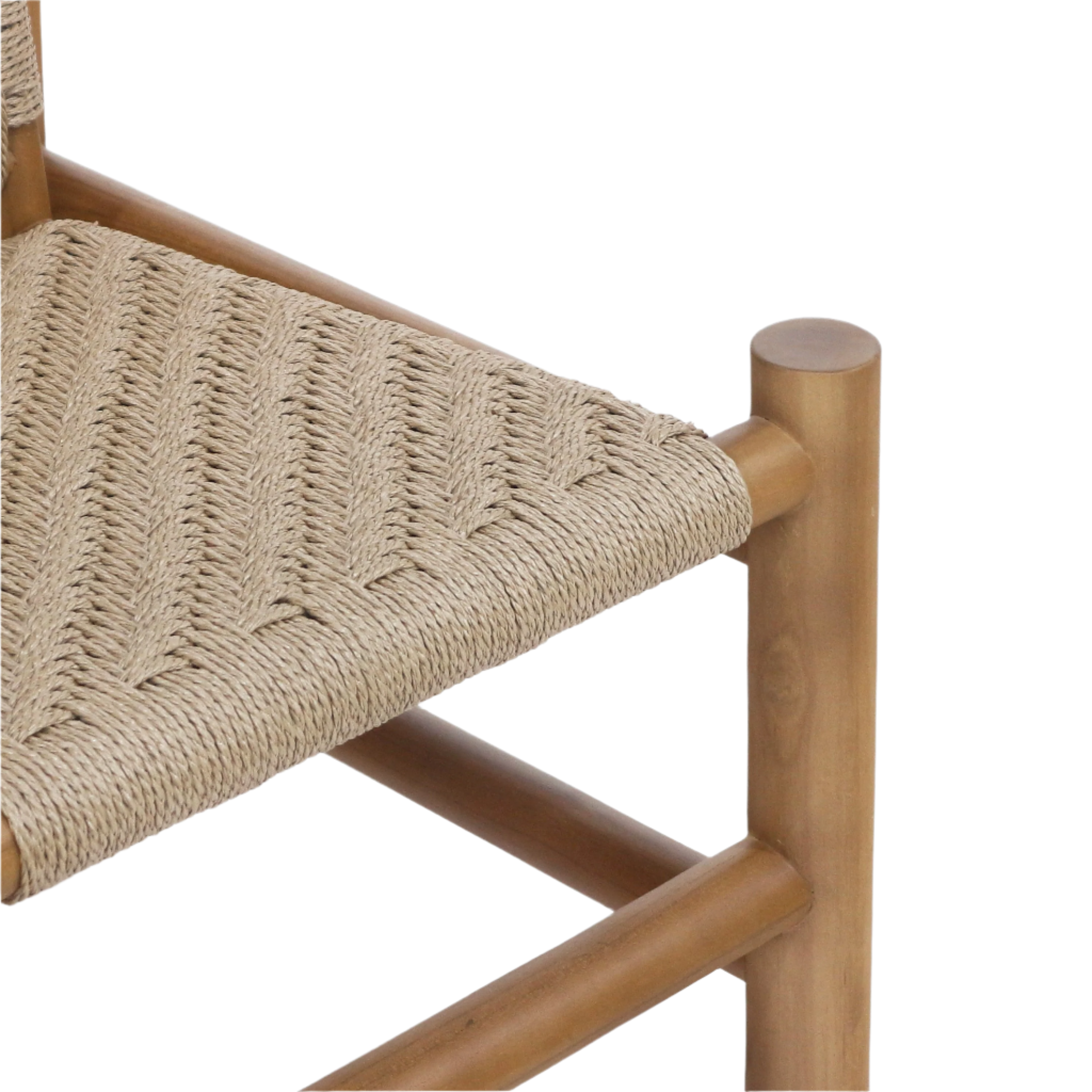 Spyros Teak & Polypropylene Woven Dining Chair - NUEMA
