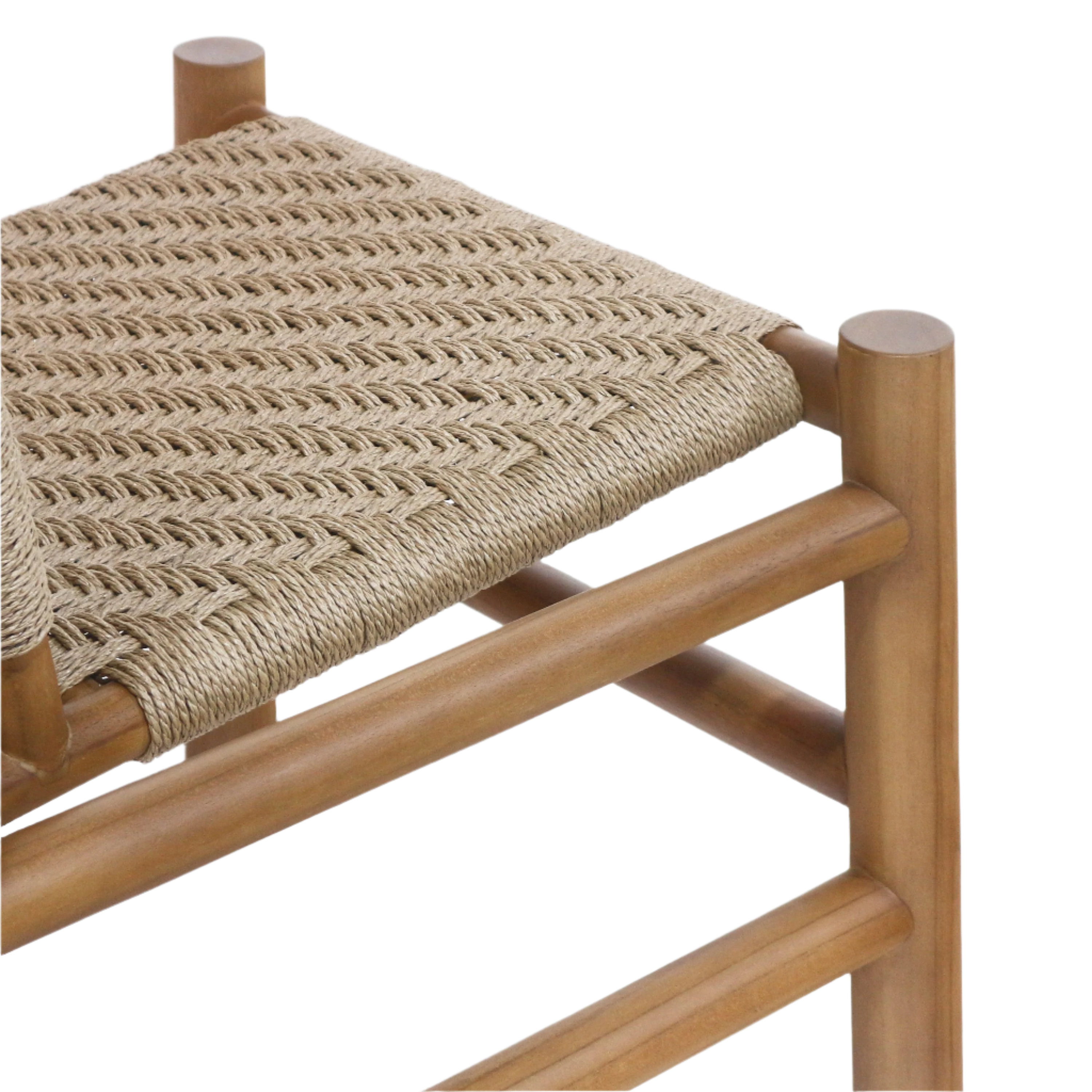Spyros Teak & Polypropylene Woven Dining Chair - NUEMA