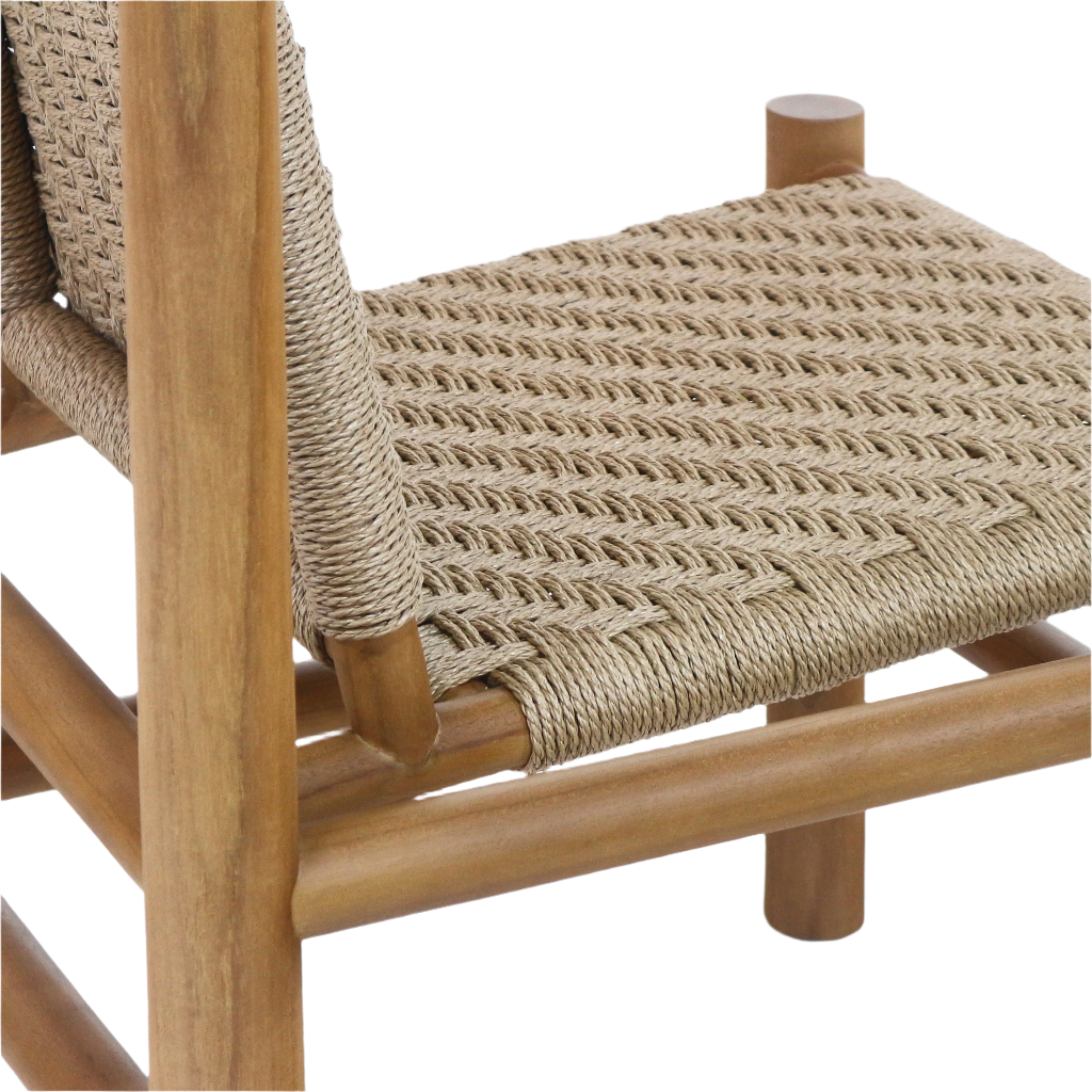 Spyros Teak & Polypropylene Woven Dining Chair - NUEMA