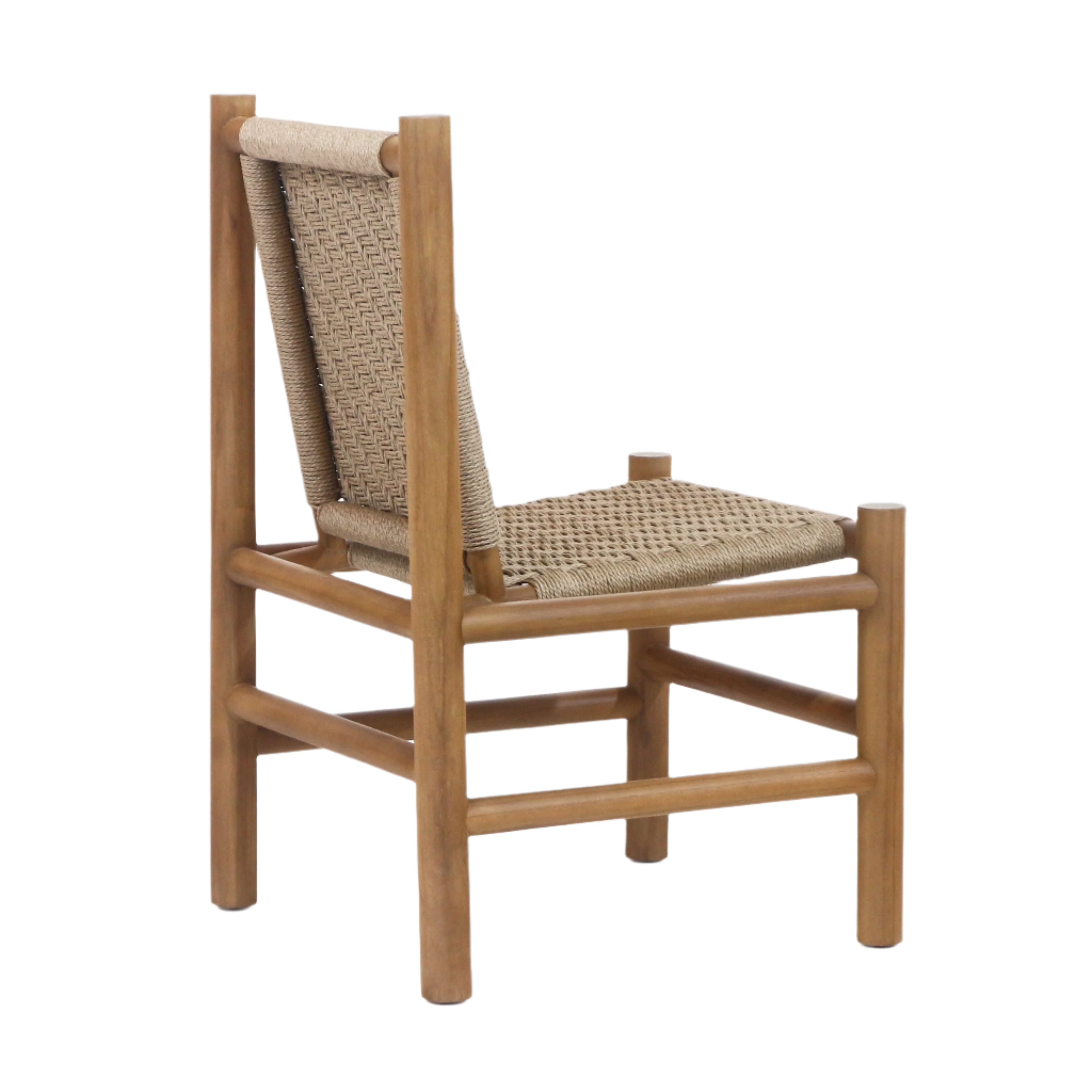 Spyros Teak & Polypropylene Woven Dining Chair - NUEMA