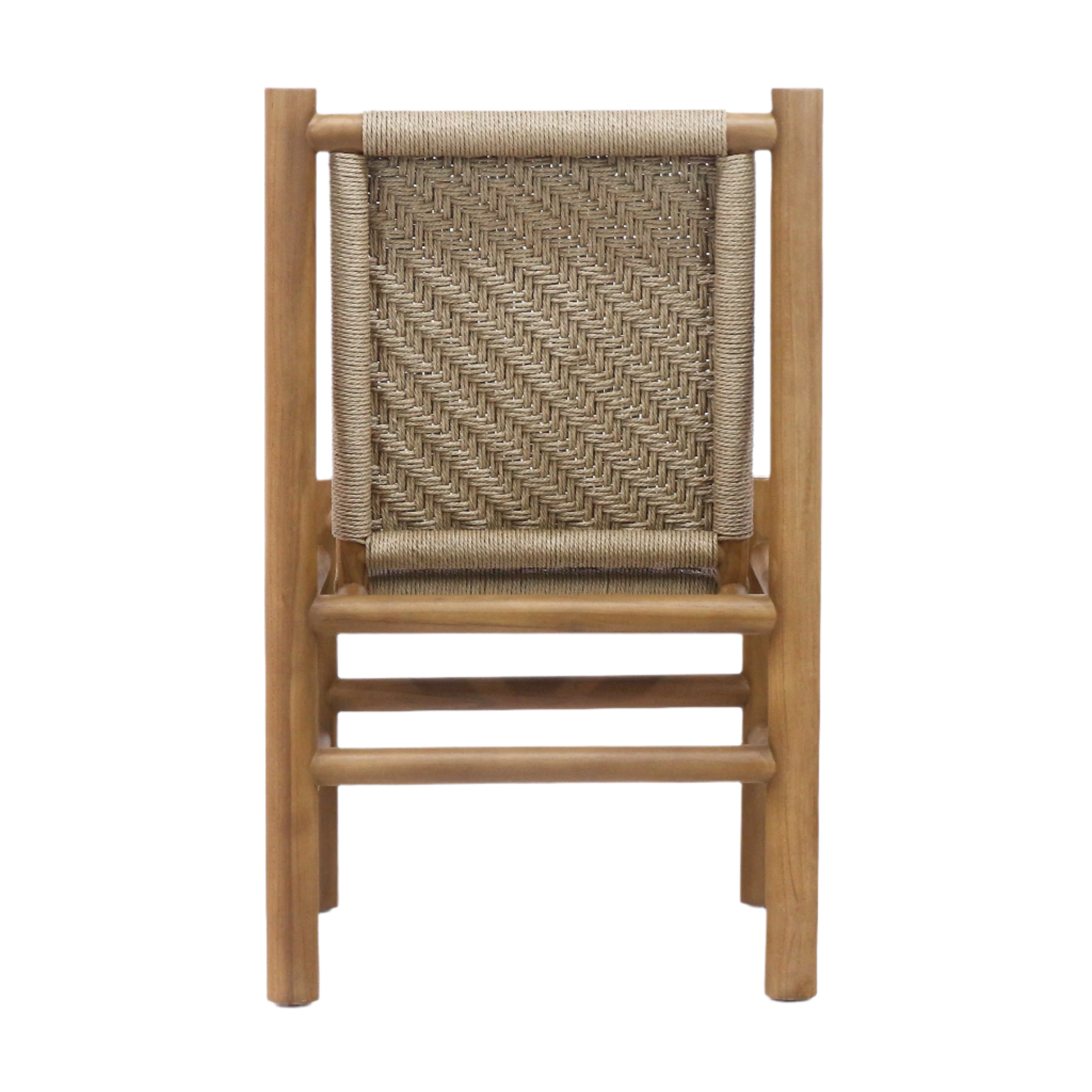Spyros Teak & Polypropylene Woven Dining Chair - NUEMA