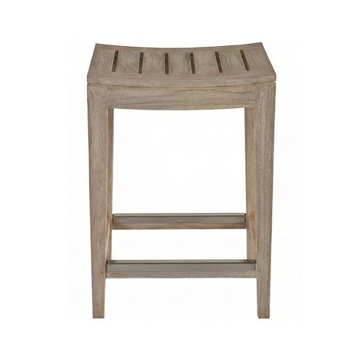 Dominique Backless Teak Outdoor Bar Stool