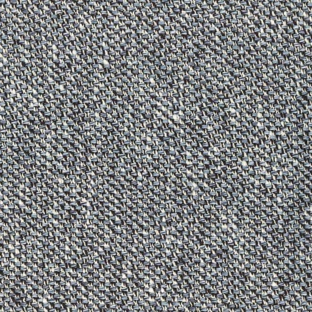 Close-up of beige and gray woven upholstery fabric showing a textured basket-weave pattern, 25% cotton/75% polyester blend for sofa and indoor use.