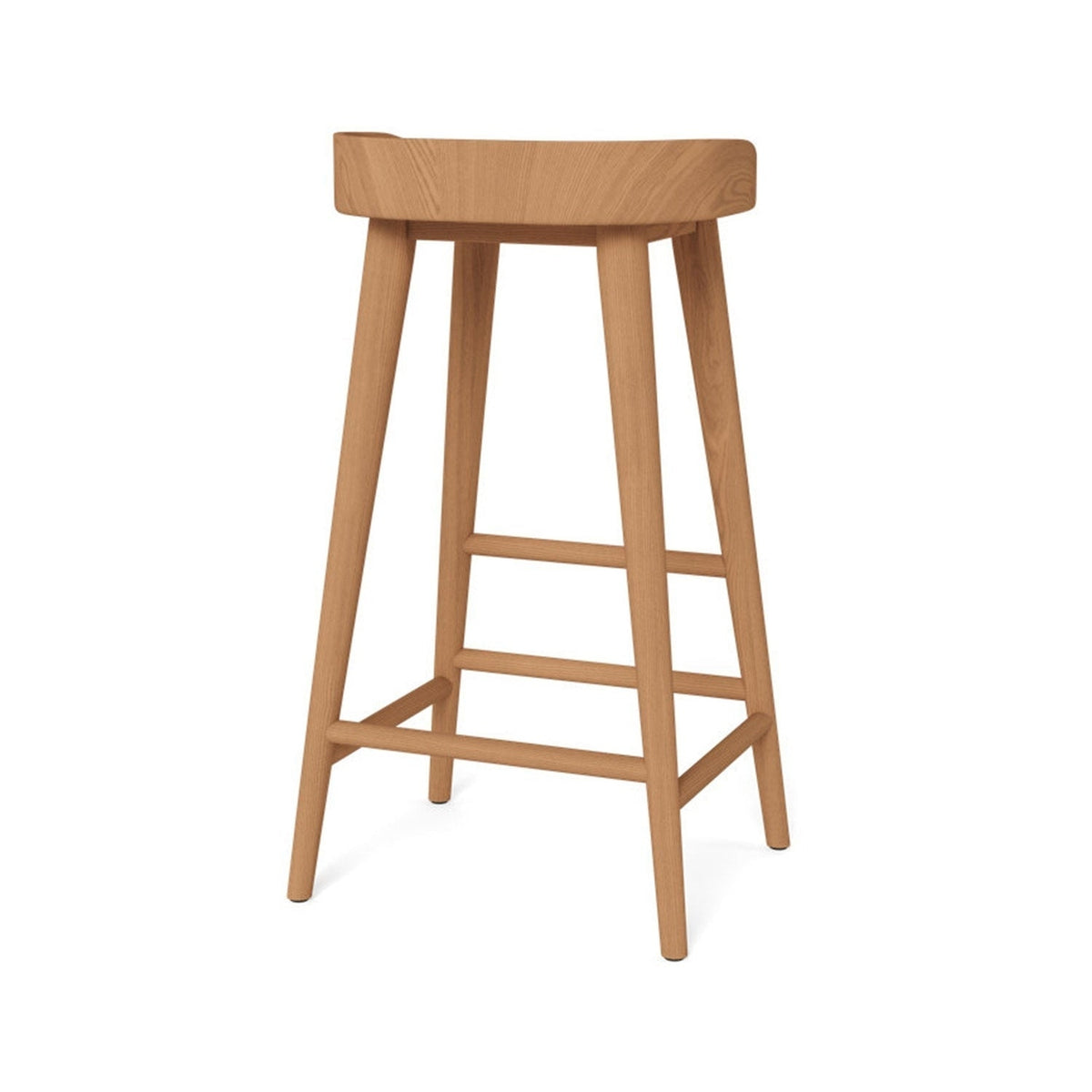 Florian Backless Teak Outdoor Bar Stool