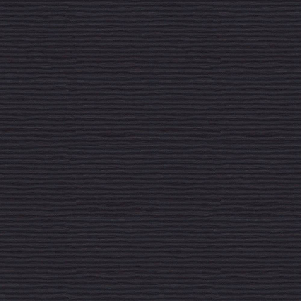 Close-up of dark neutral upholstery fabric with subtle horizontal ribbed texture, 100% polyester, shown for indoor sofa use.