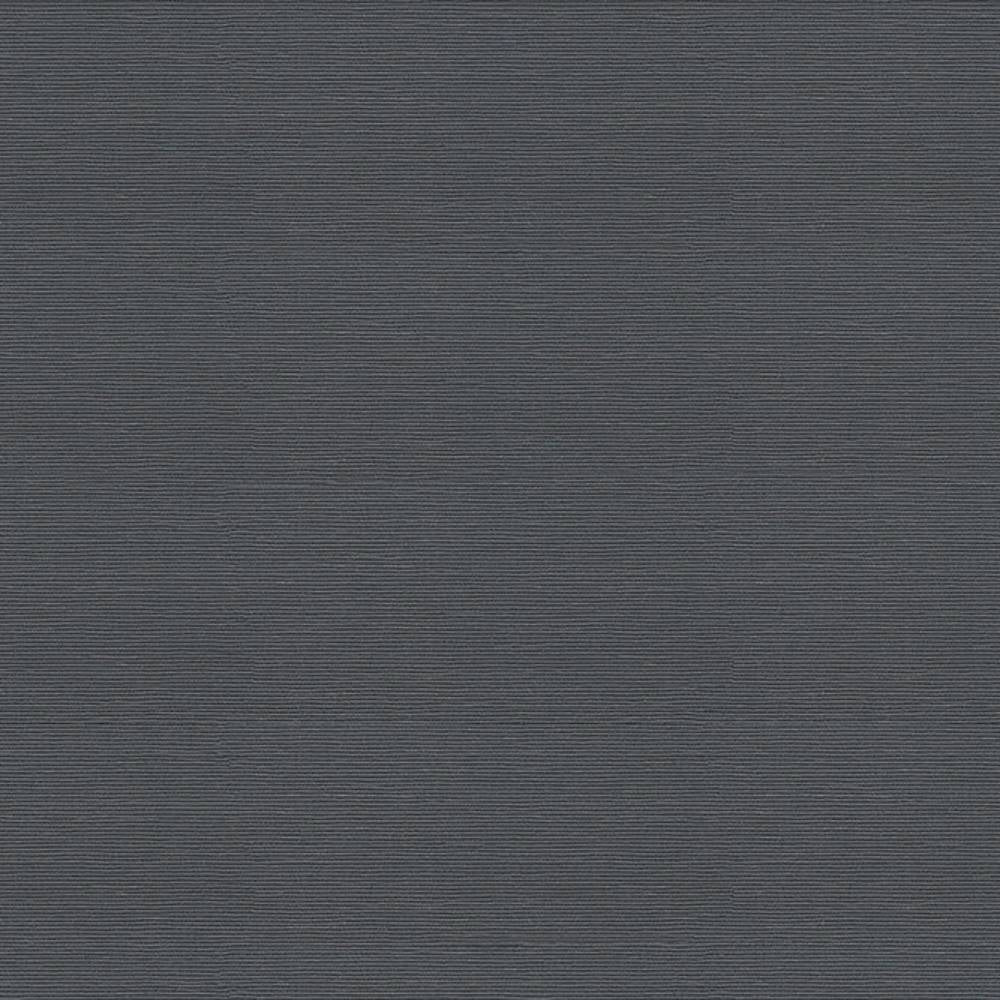 Close-up of charcoal gray 100% polyester upholstery fabric showing fine horizontal ribbed texture, suitable for sofa and indoor seating projects.