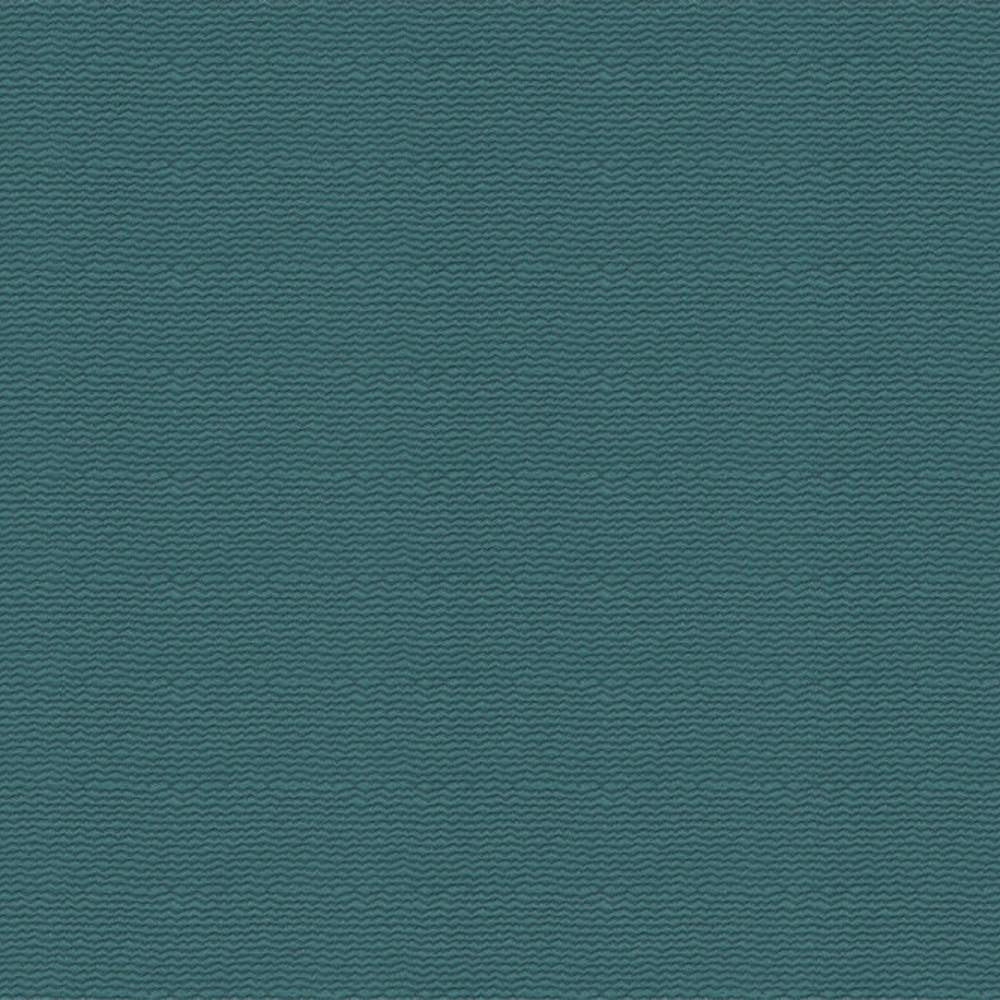 Close-up of teal cotton-polyester upholstery fabric showing a fine wavy textured weave; 27% cotton, 73% polyester, 3.25 x 1.5 inch pattern repeat, suitable for sofas.
